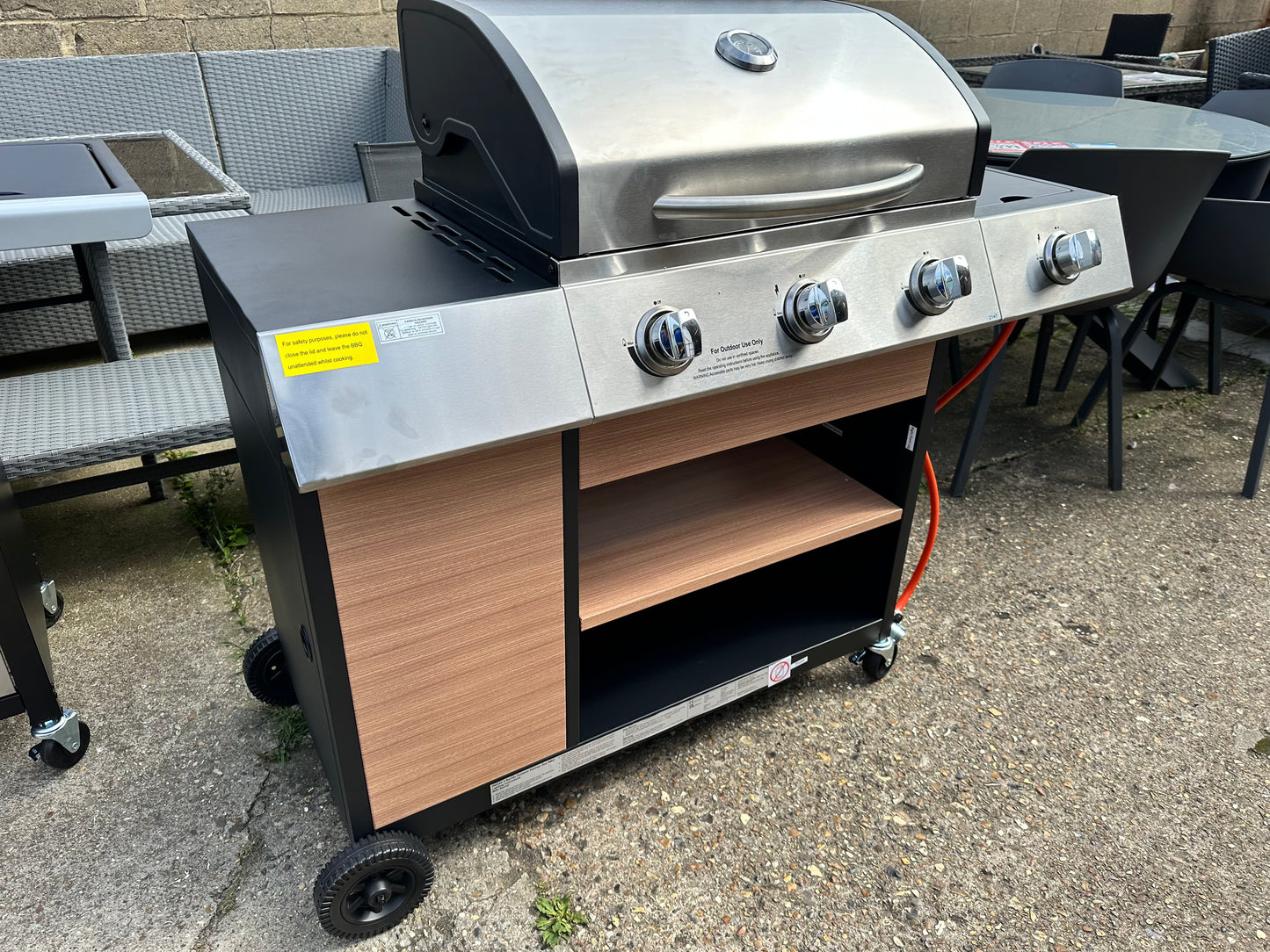3 Burner Gas Kitchen BBQ