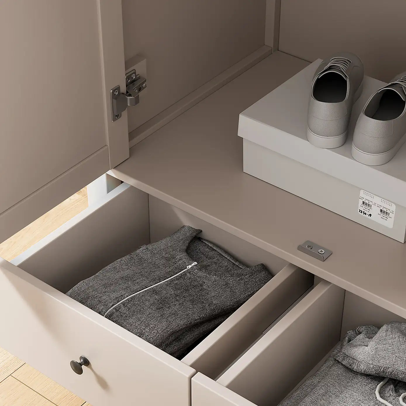Lynton 3 Door 3 Drawer Wardrobe NATURAL