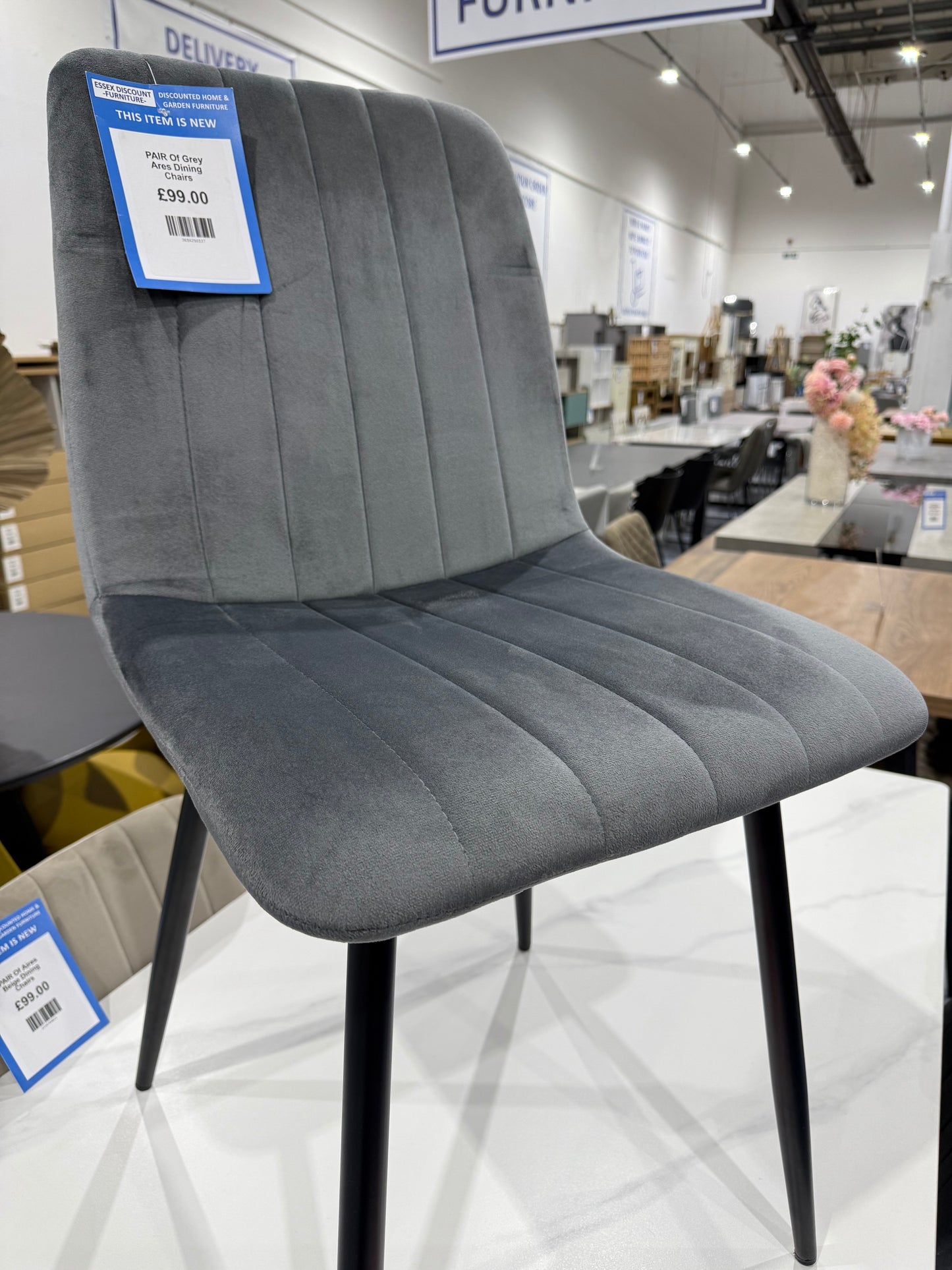 PAIR Aires Dining Chairs GREY