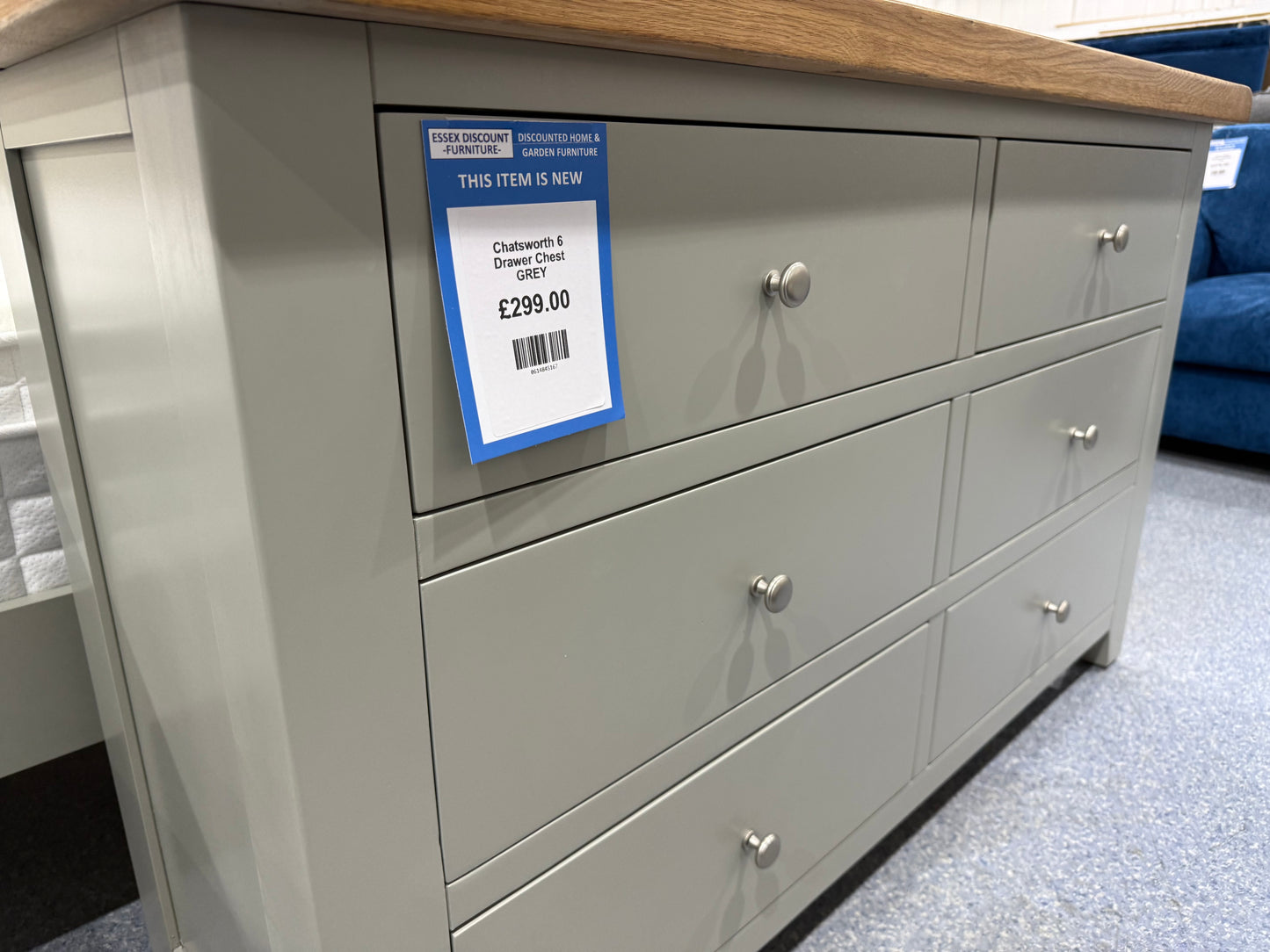 Chatsworth 6 Drawer Chest GREY