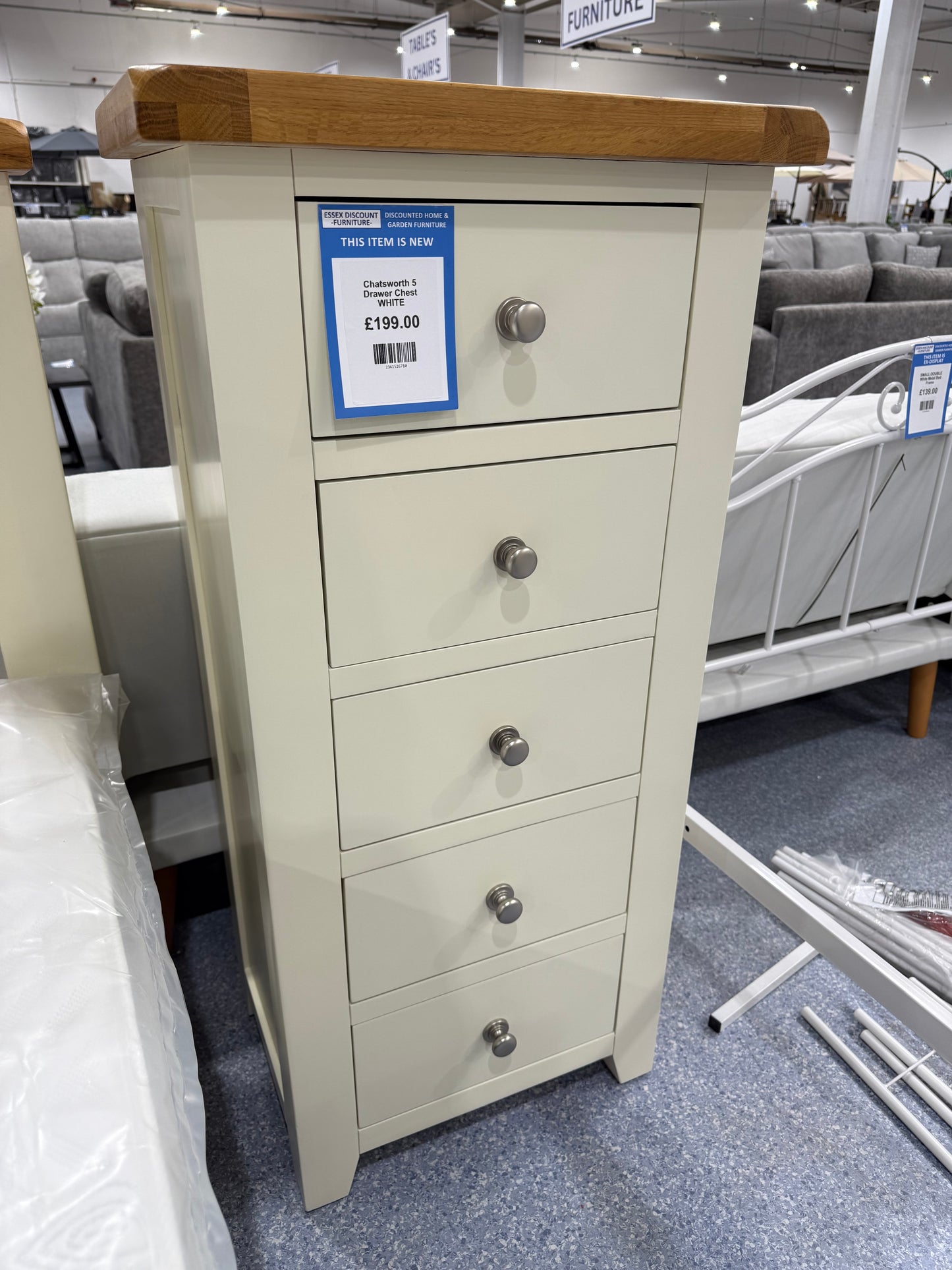 Chatsworth 5 Drawer Chest WHITE