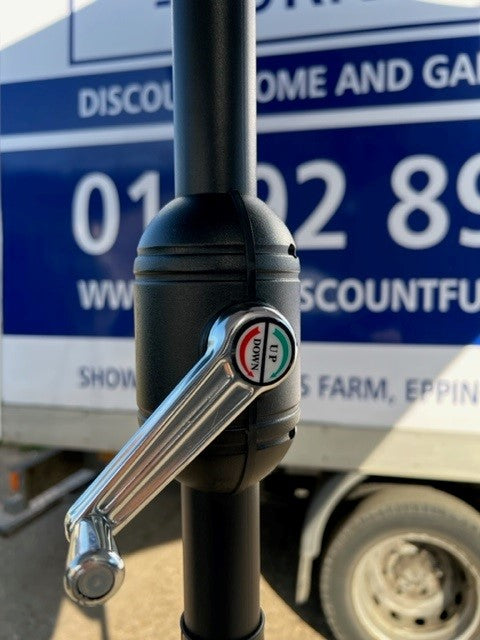 2.7m Dark Grey Crank and Tilt Parasol