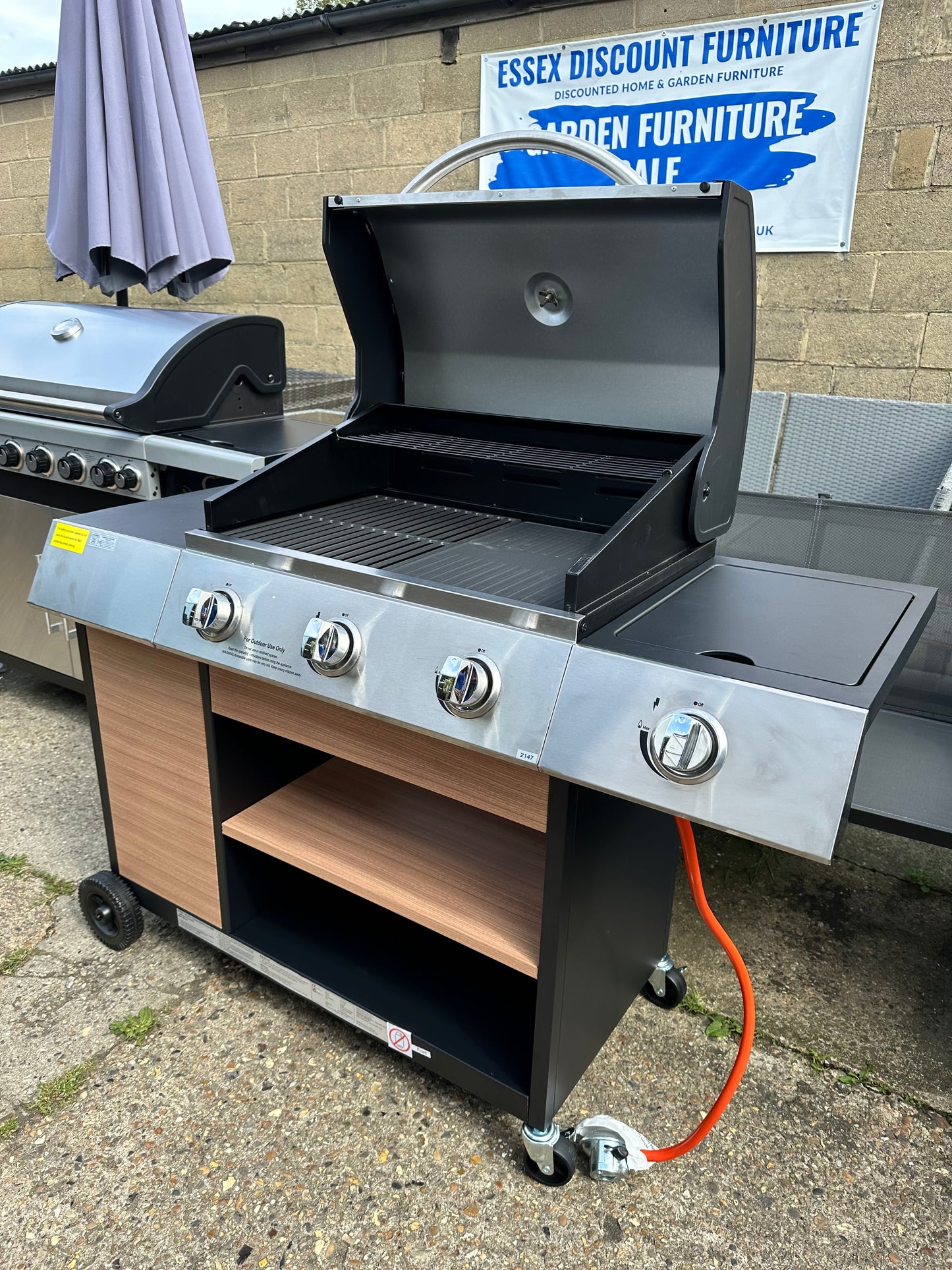 3 Burner Gas Kitchen BBQ