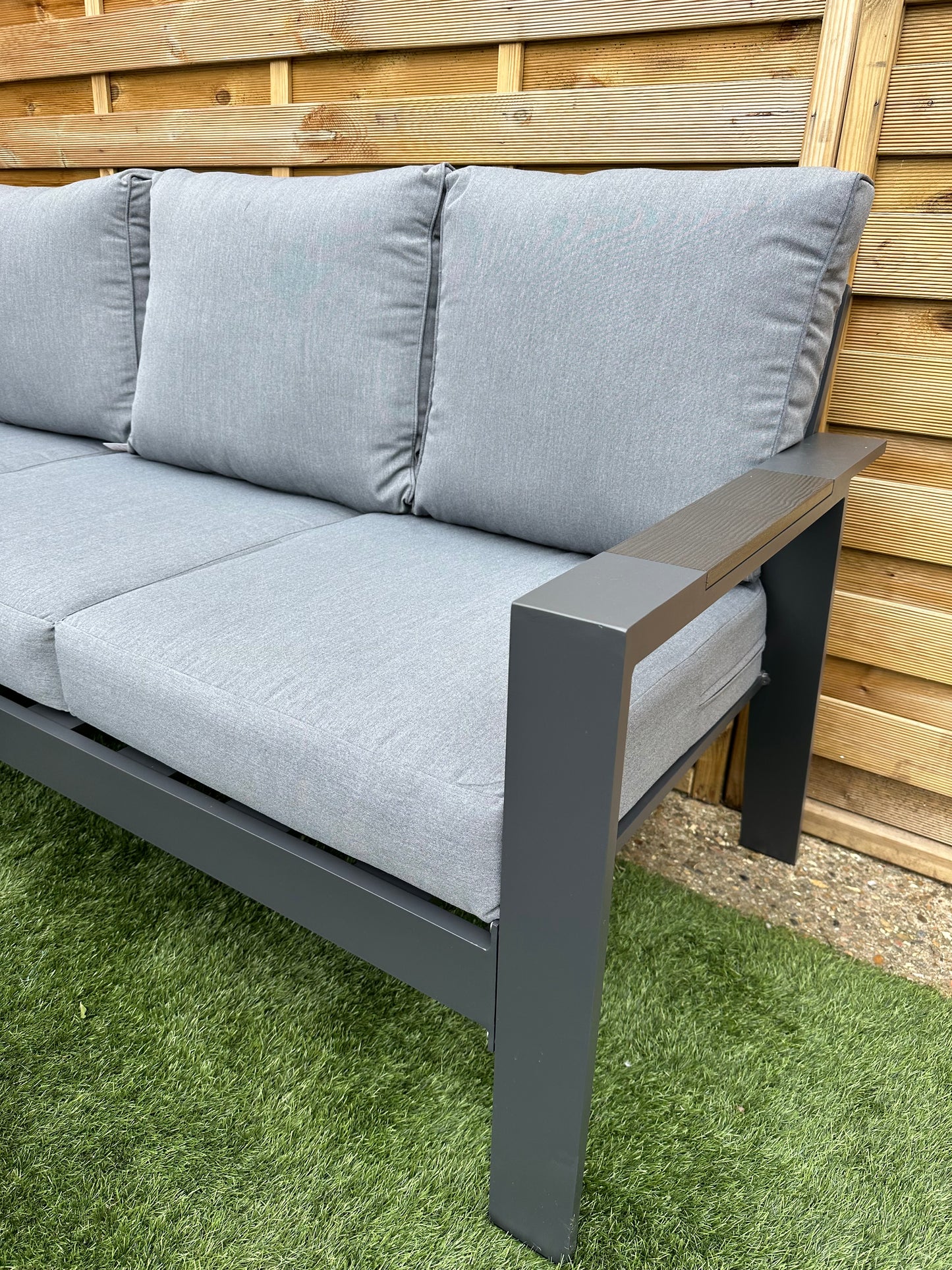 Vegas Grey Aluminium Corner Lounge Set