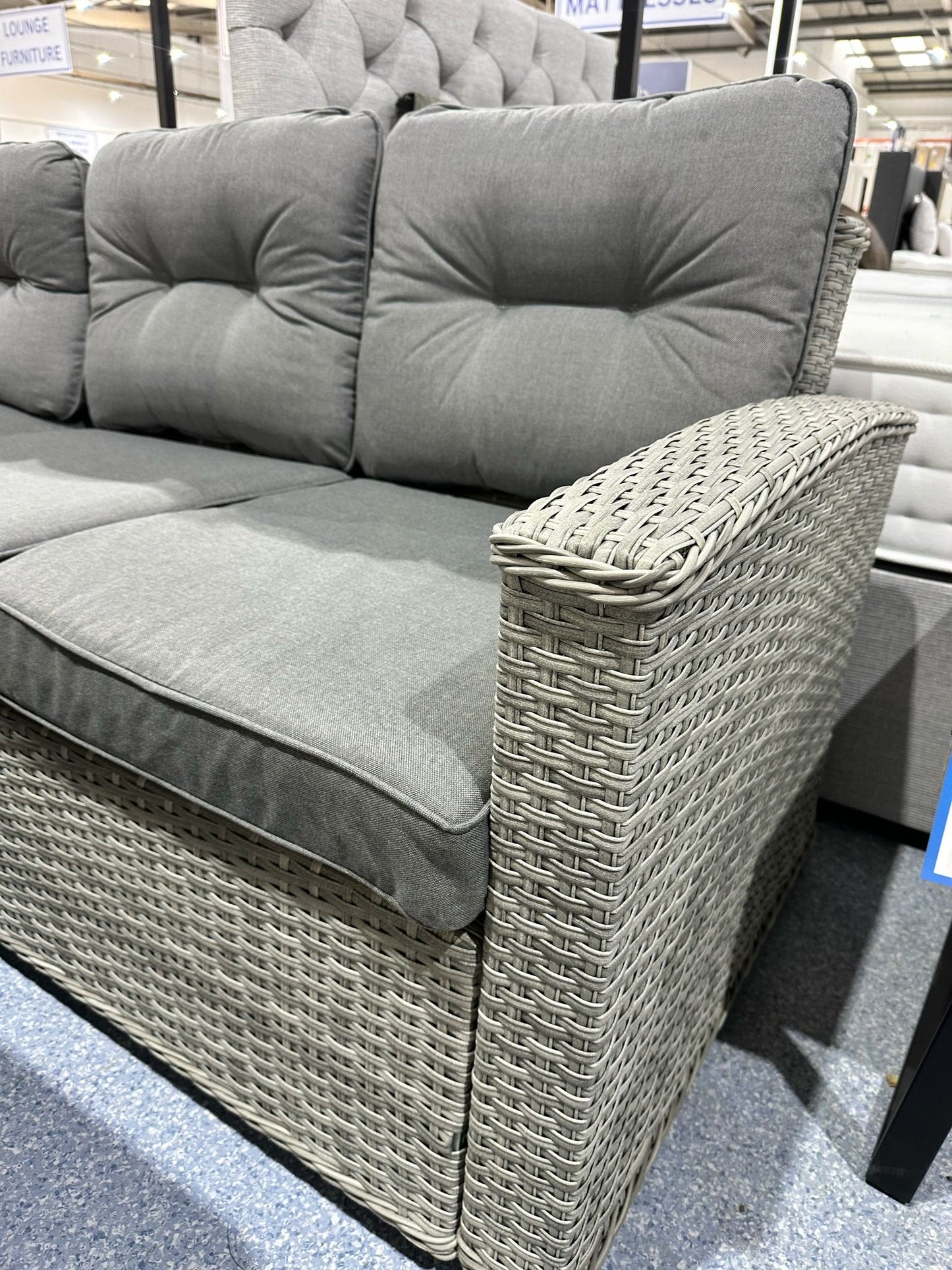 Corfu Light Grey Corner Rising Table Set