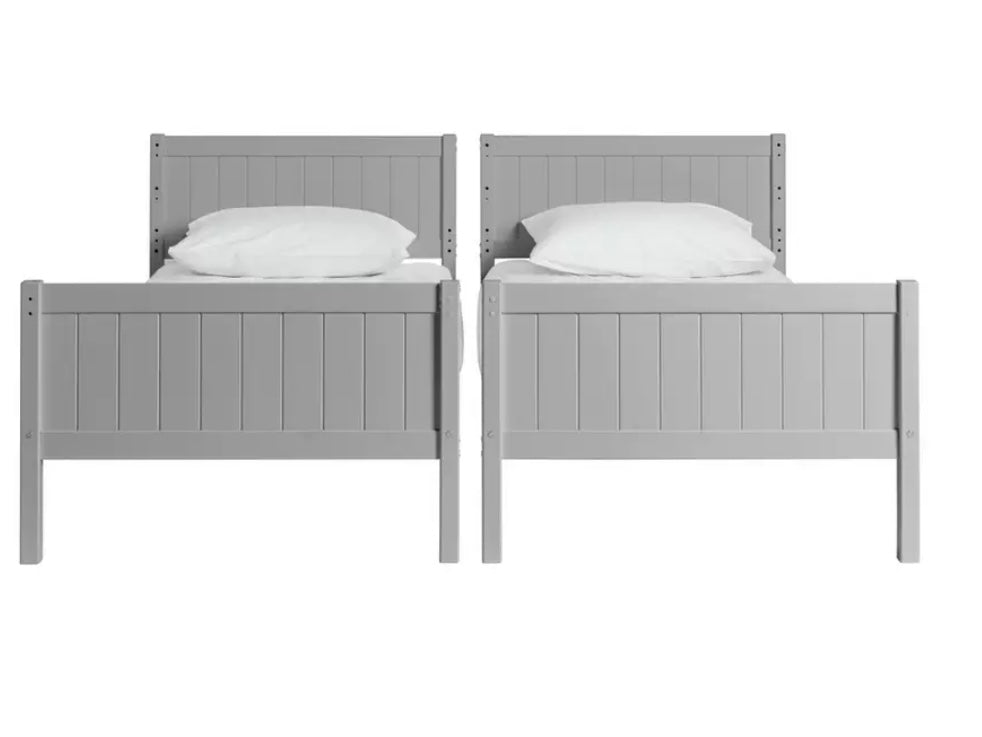 Grey Wooden Detachable Bunk Bed