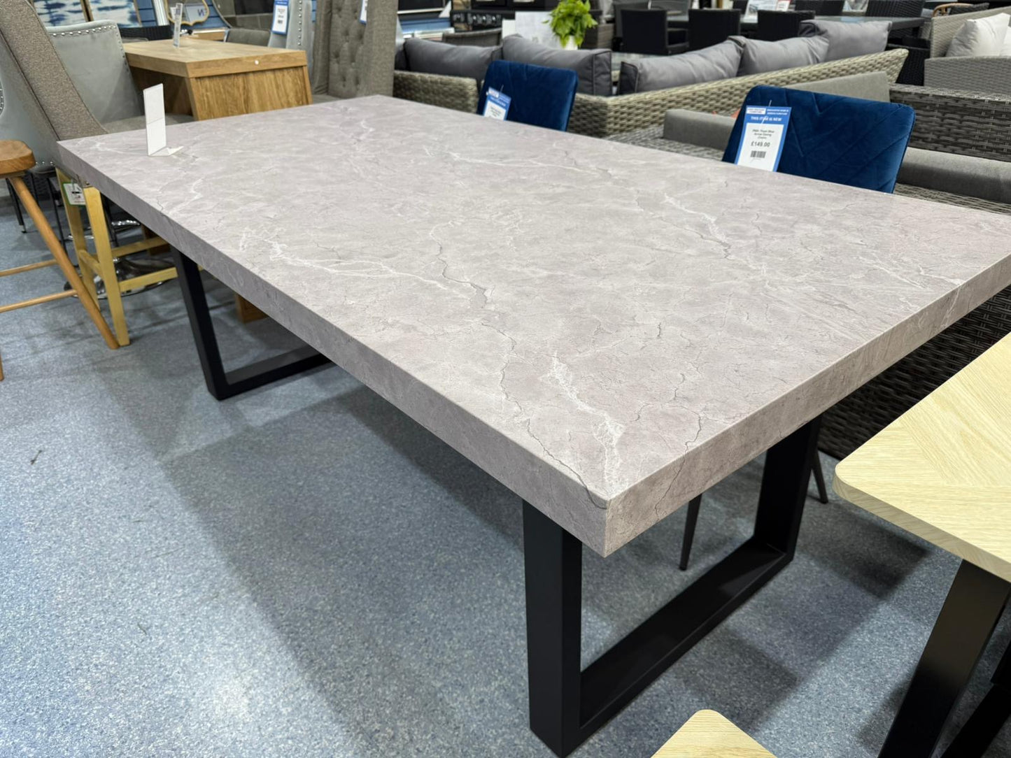 Light Grey Veneer Dining Table