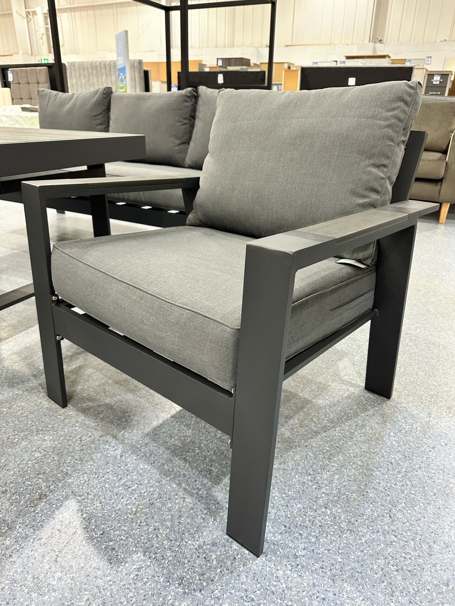 Florida Grey Aluminium 7 Seater Dining Set