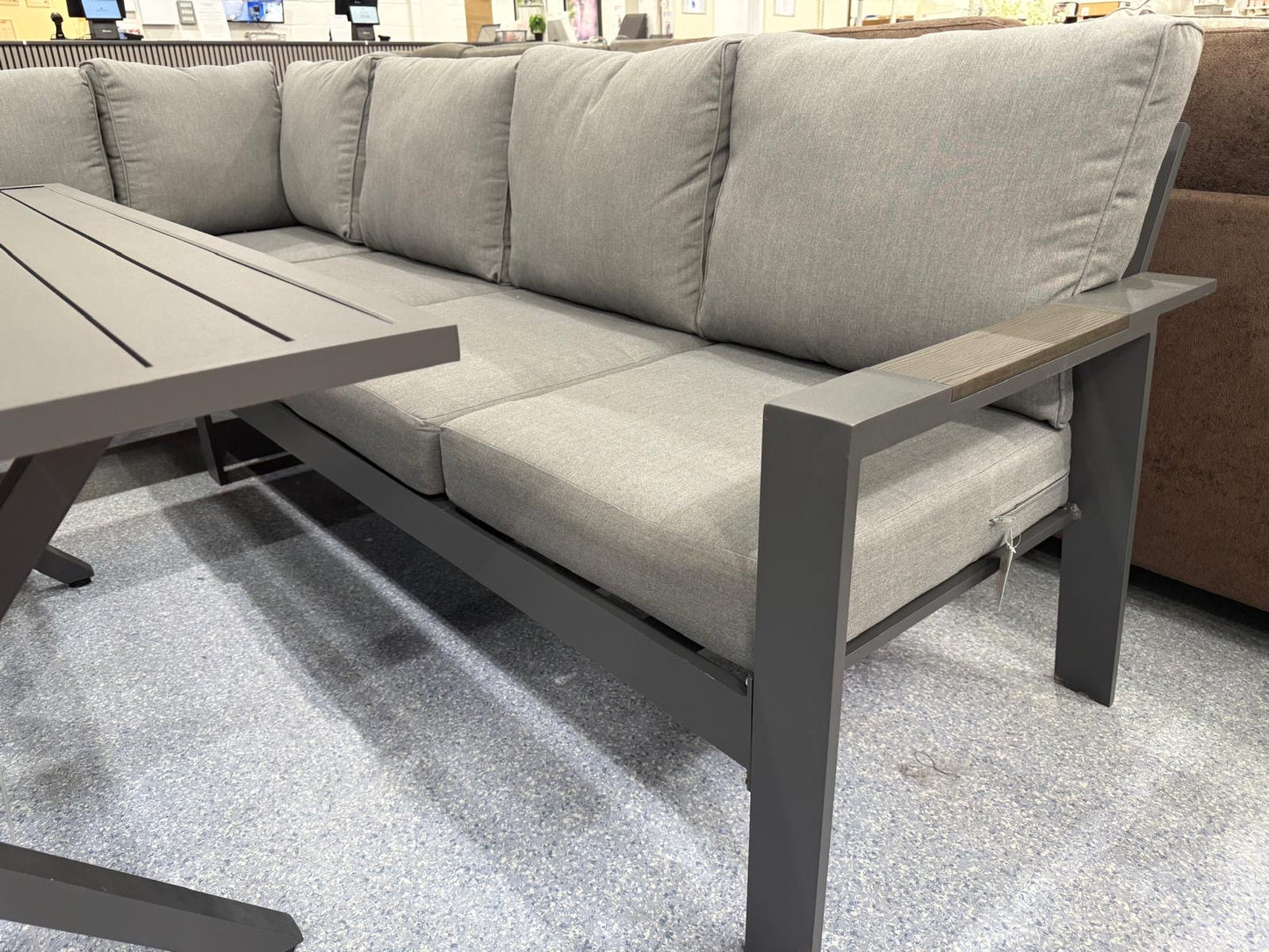 Vegas Grey Aluminium Dining Set V2