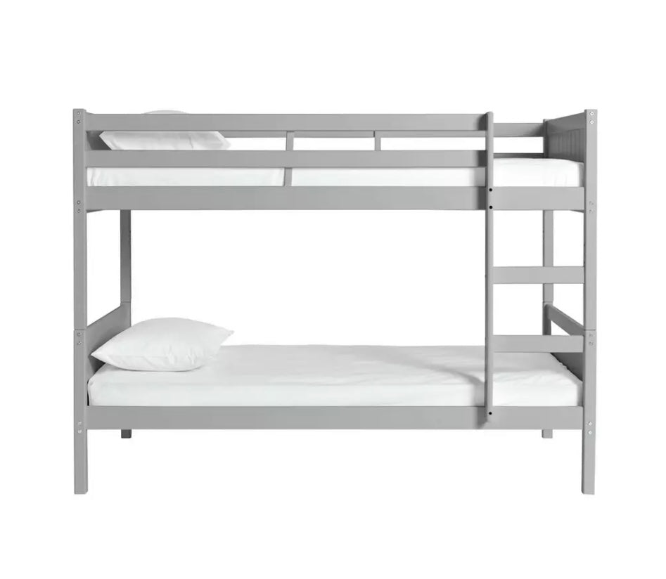 Grey Wooden Detachable Bunk Bed