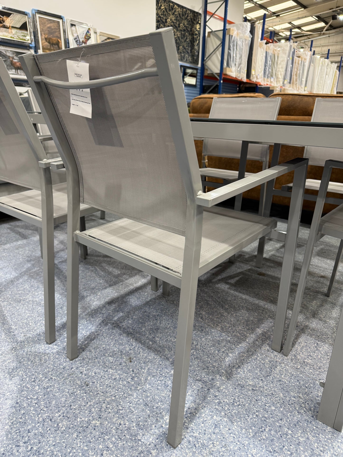 Miami Light Grey Outdoor Stacking Chair