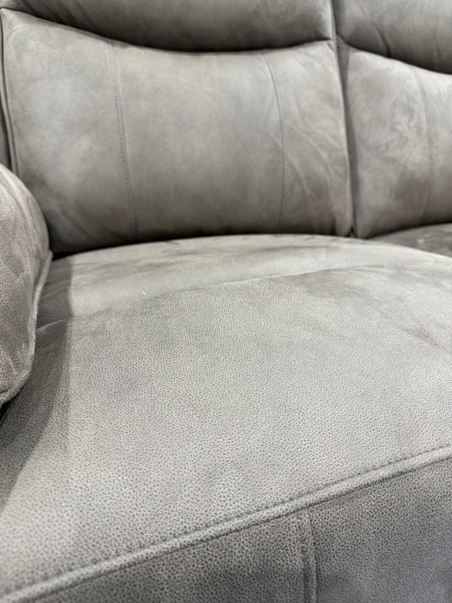 Milan 2 Seater Manual Reclining Sofa STEEL
