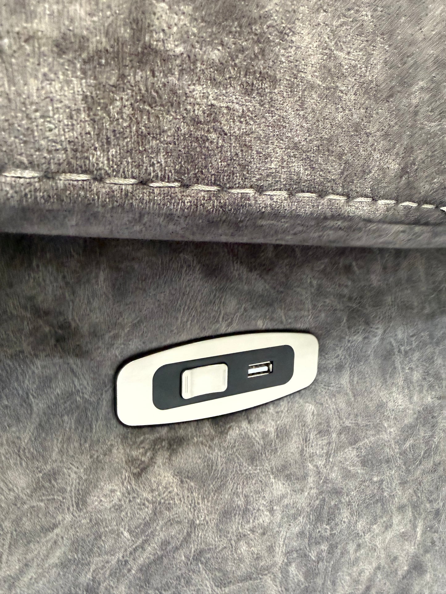 Clarissa Grey Electric Reclining 2 Seater Sofa