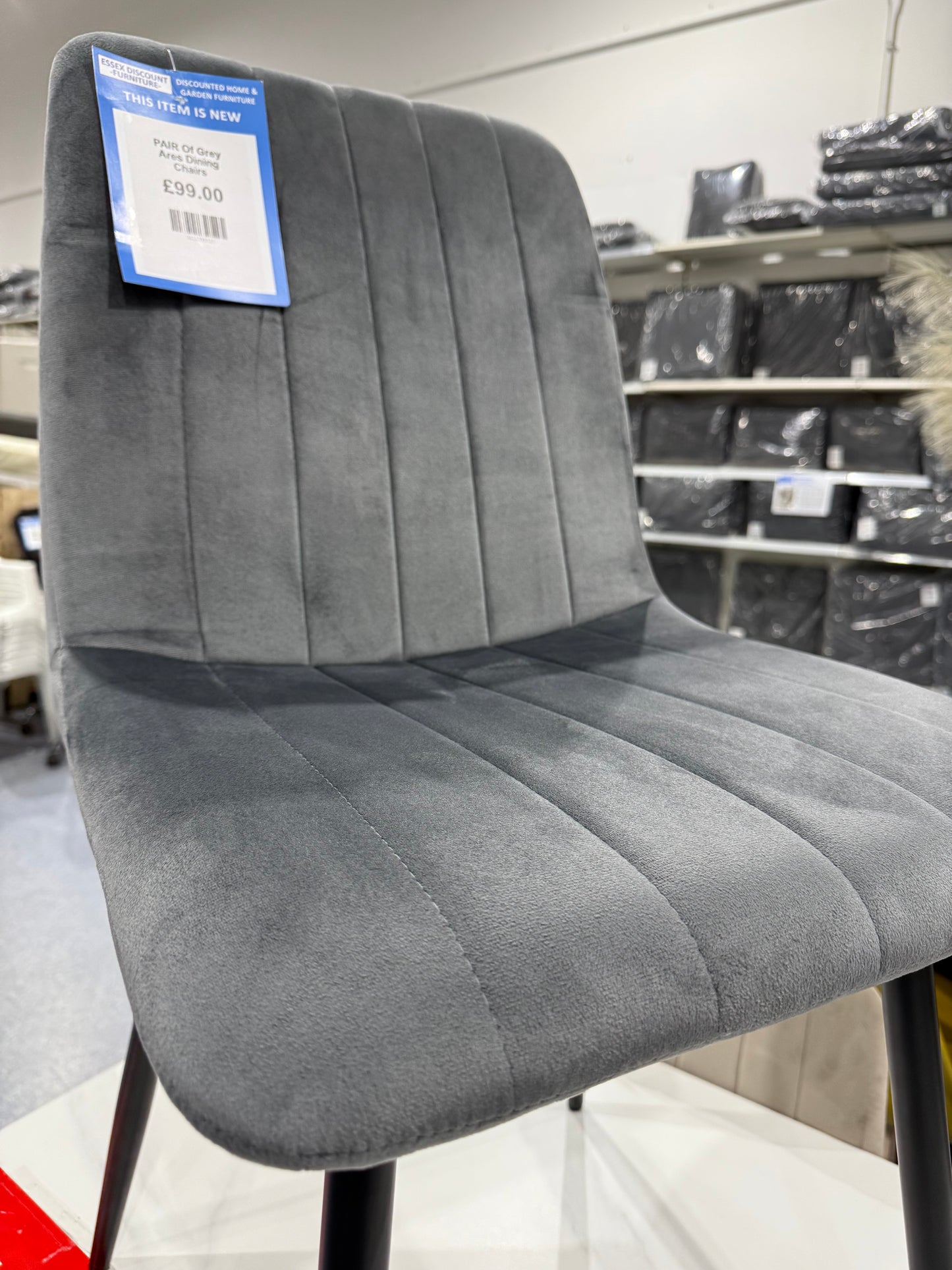 PAIR Aires Dining Chairs GREY