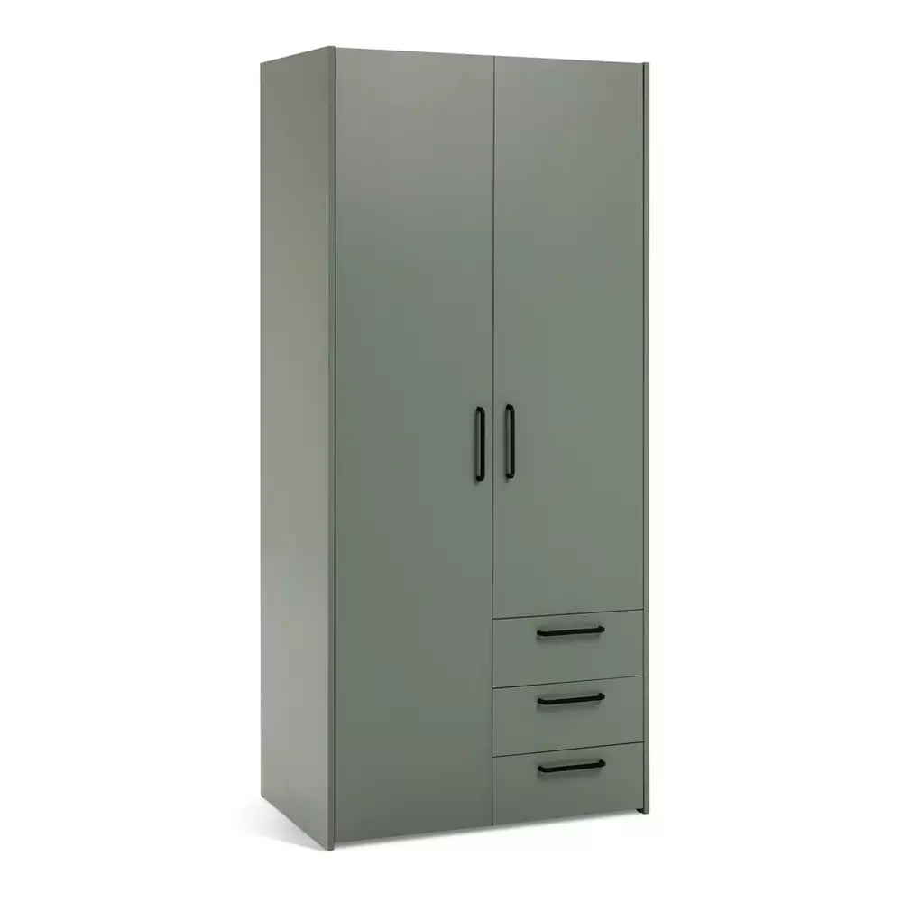 Oldham 2 Door 3 Drawer Wardrobe GREEN