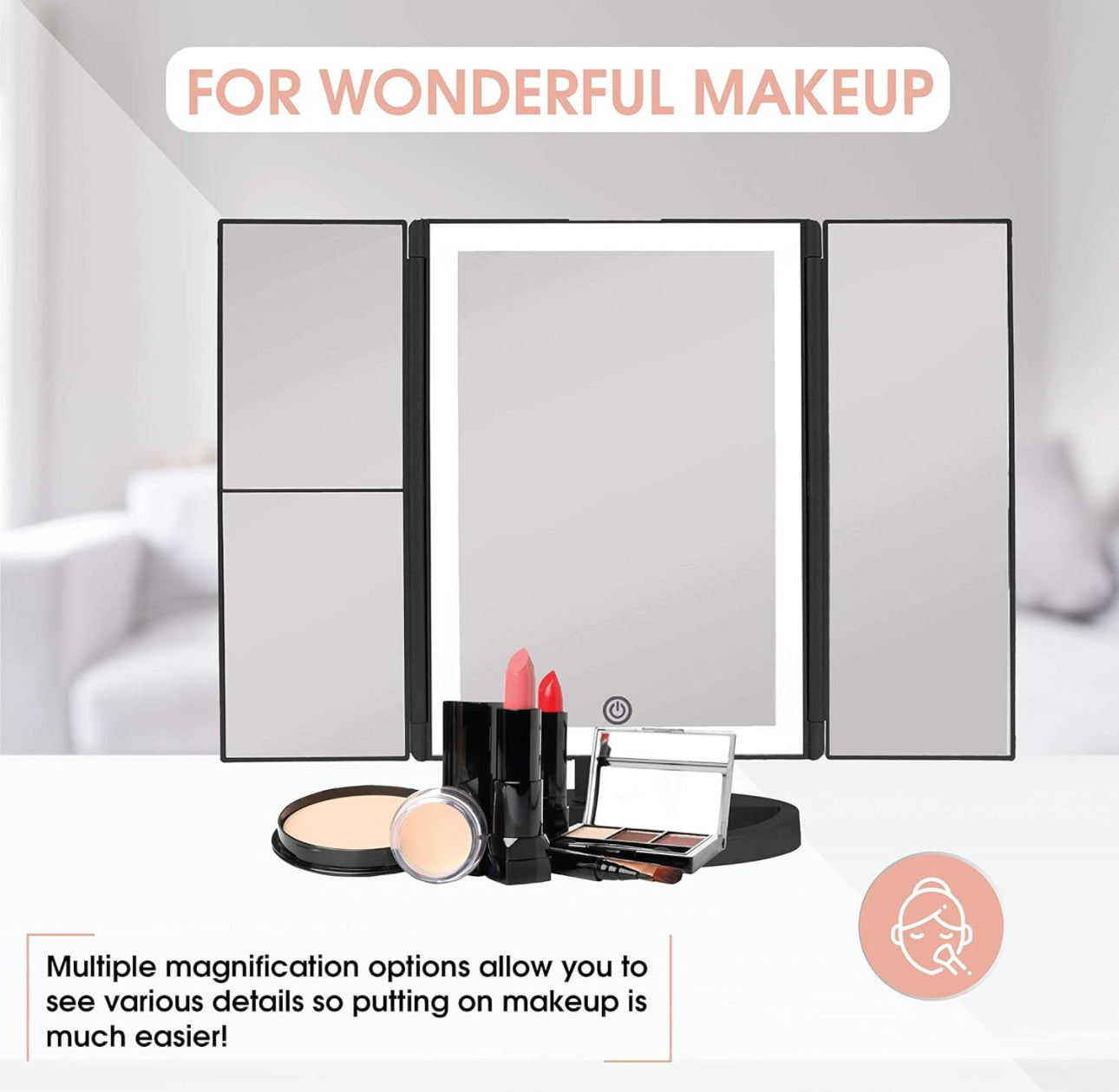 Beauty Work LED Vanity Mirror