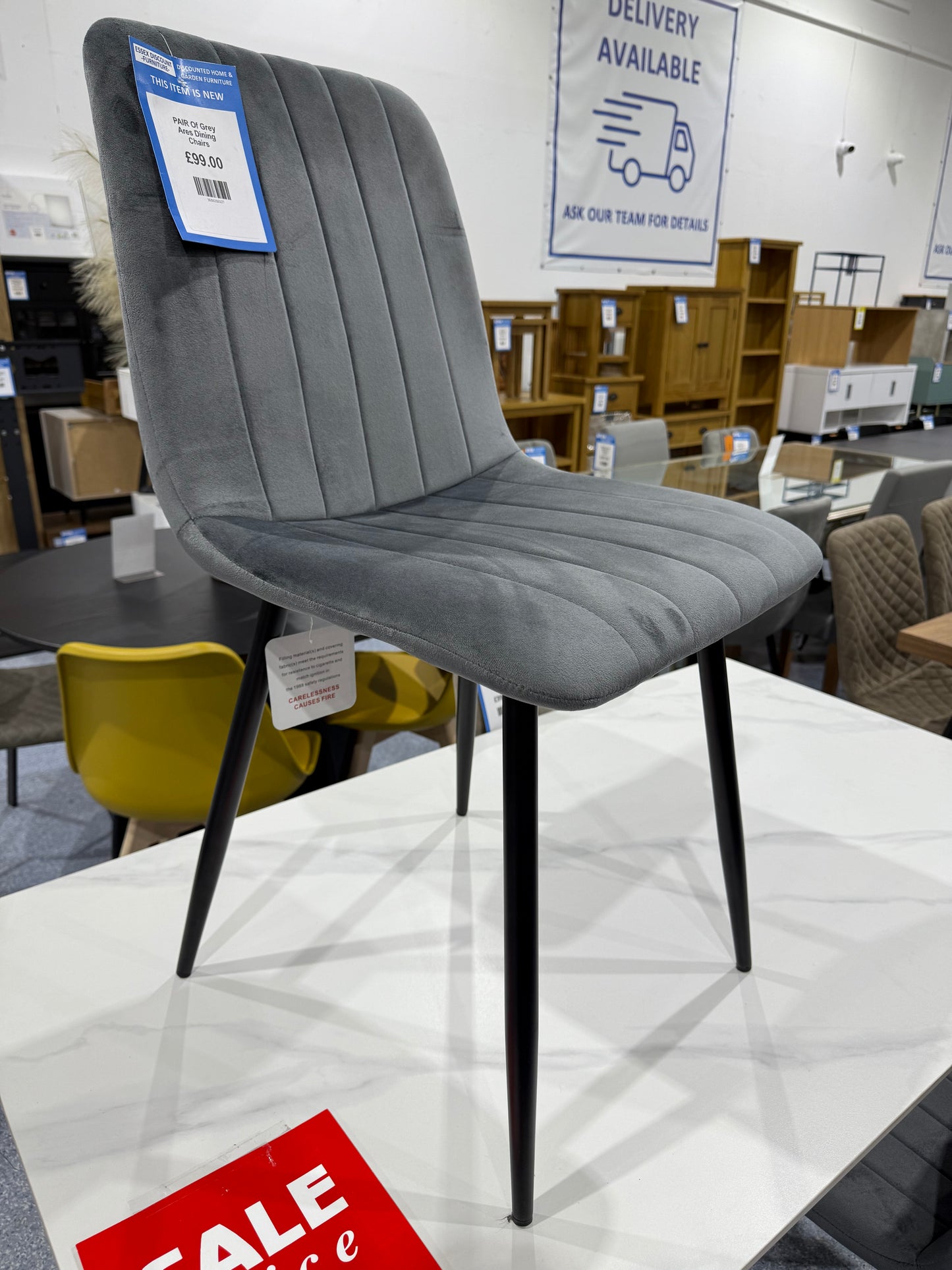 PAIR Aires Dining Chairs GREY