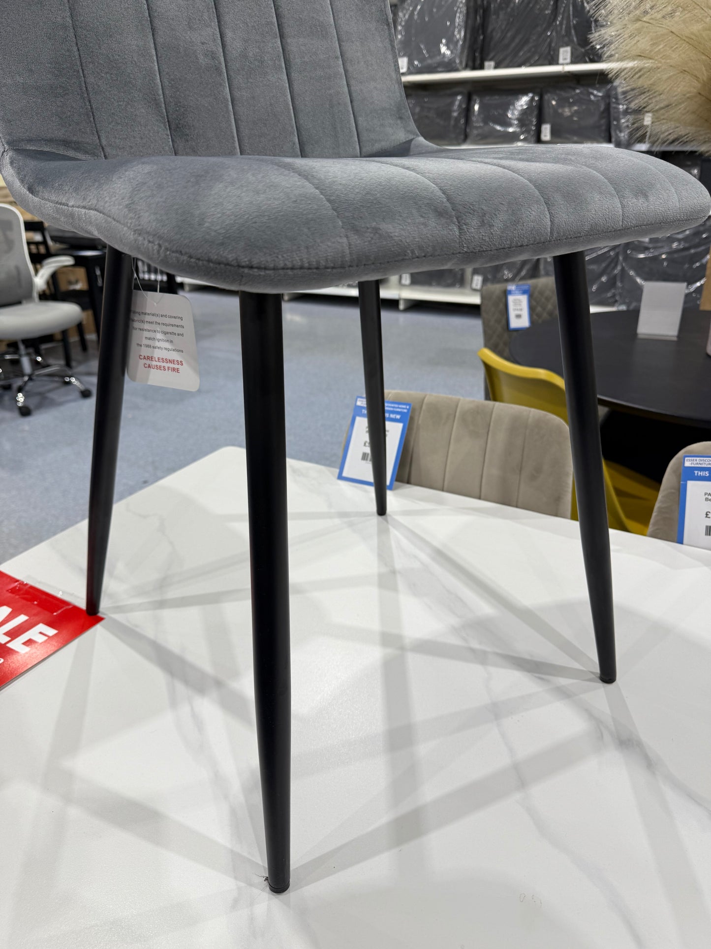 PAIR Aires Dining Chairs GREY