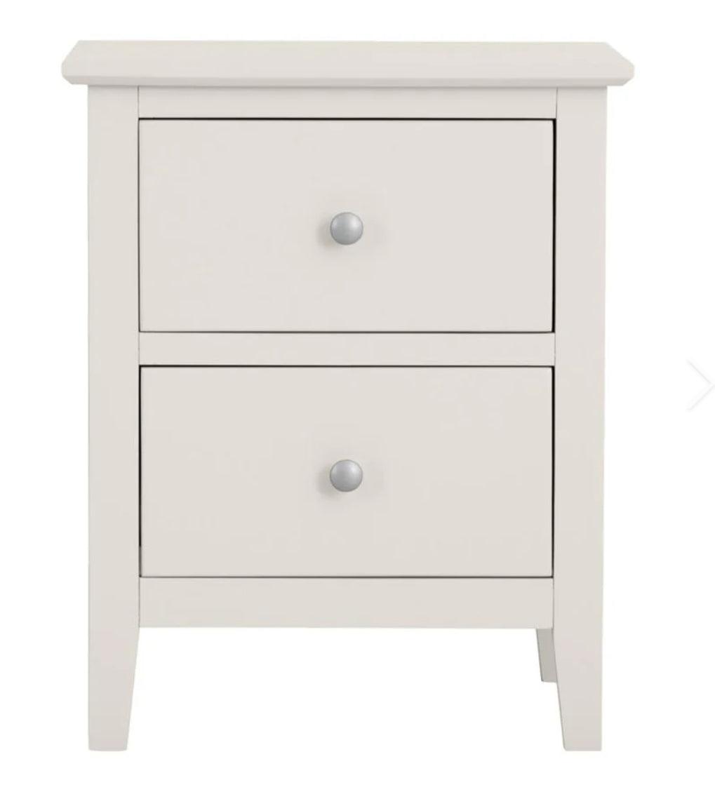 Florida 2 Drawer Bedside Ivory