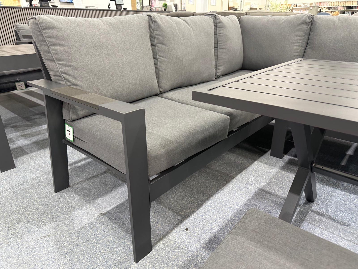 Vegas Grey Aluminium Dining Set V2