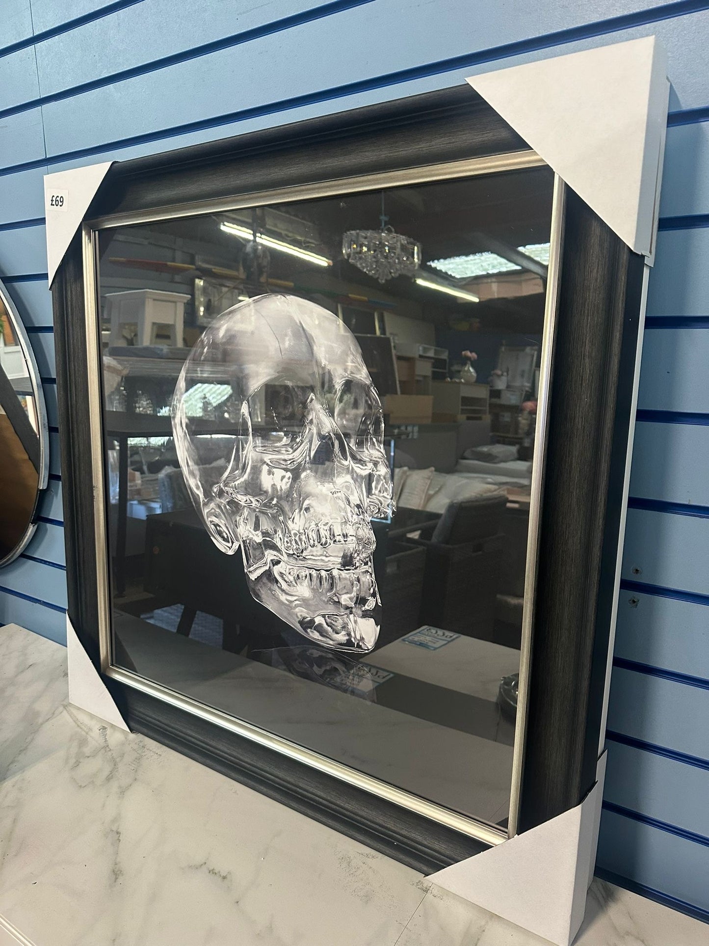 Skull Large Framed Print Picture