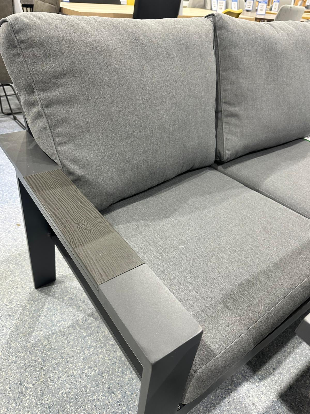 Vegas Grey Aluminium Large Corner Dining Set