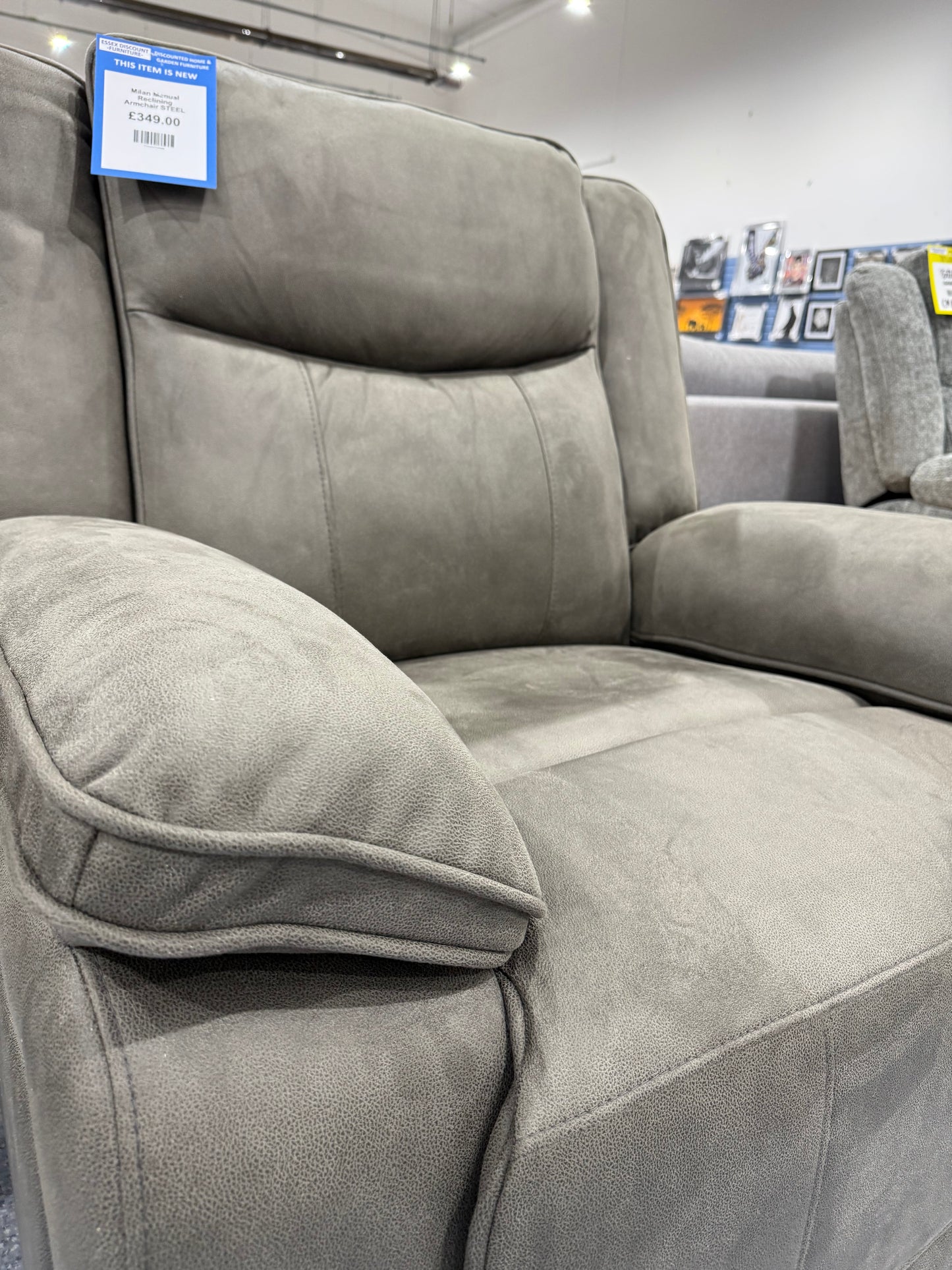 Milan Manual Reclining Armchair STEEL