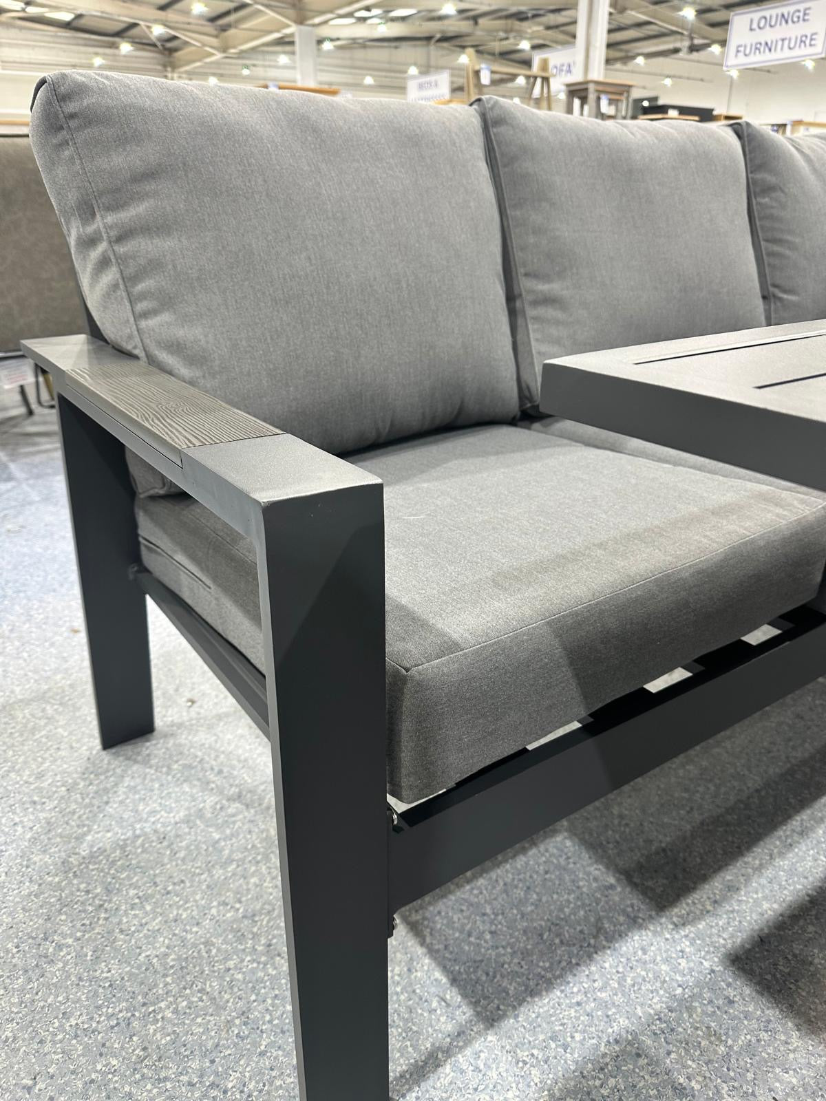 Vegas Grey Aluminium Large Corner Dining Set