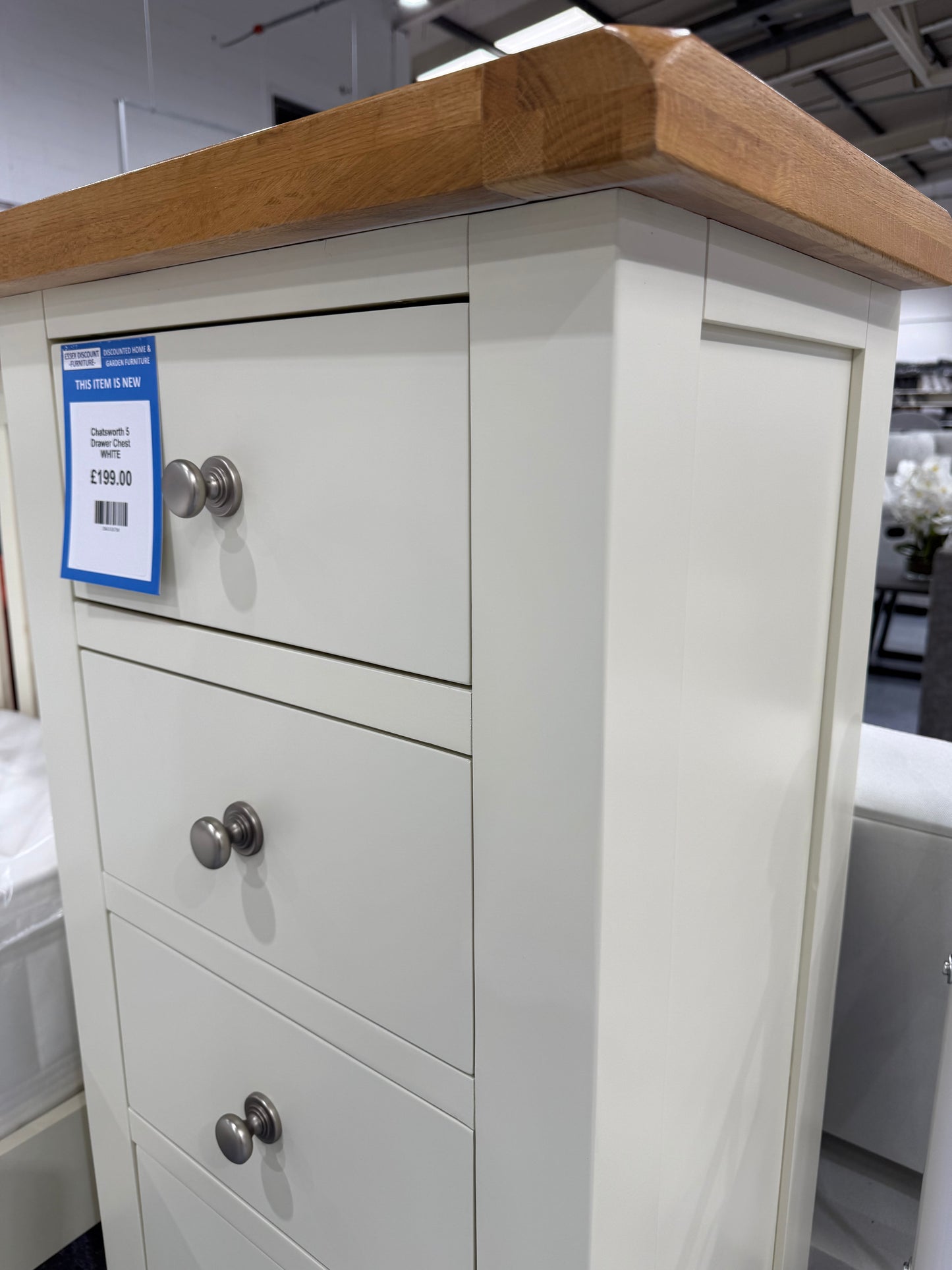 Chatsworth 5 Drawer Chest WHITE