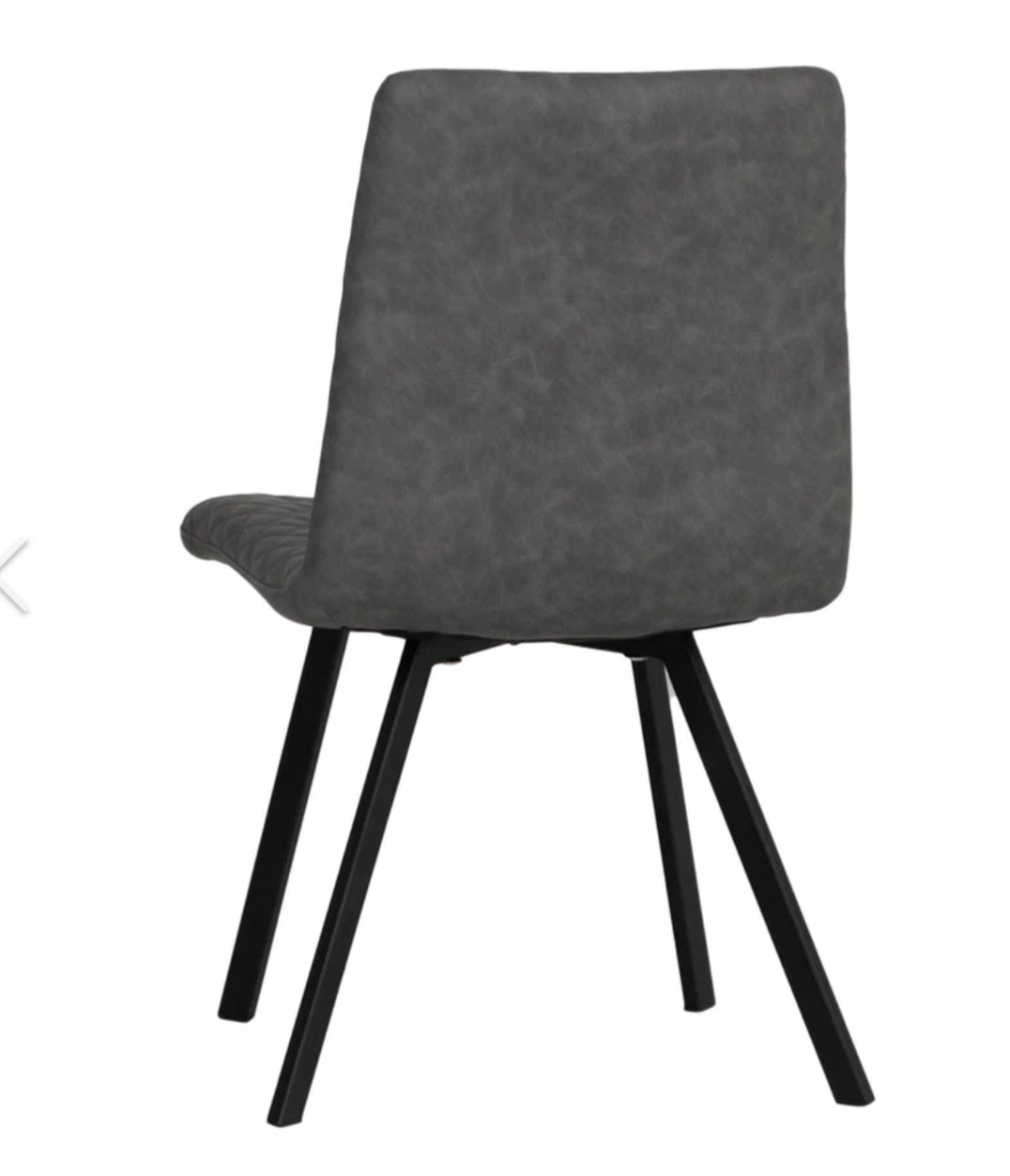Grey Diamond Stitch Flared Leg Dining Chair PAIRS