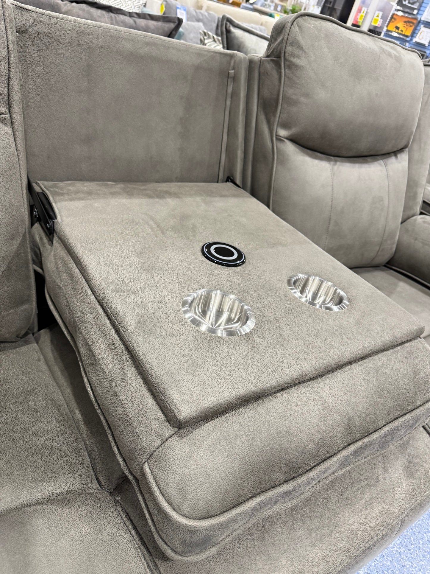 Milan 3 Seater Manual Reclining Sofa STEEL
