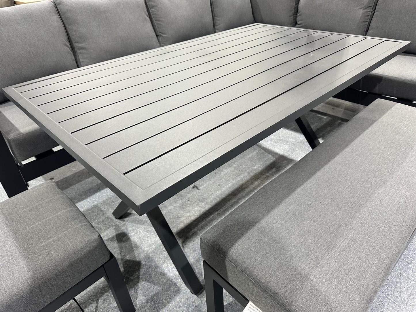Vegas Grey Aluminium Large Corner Dining Set