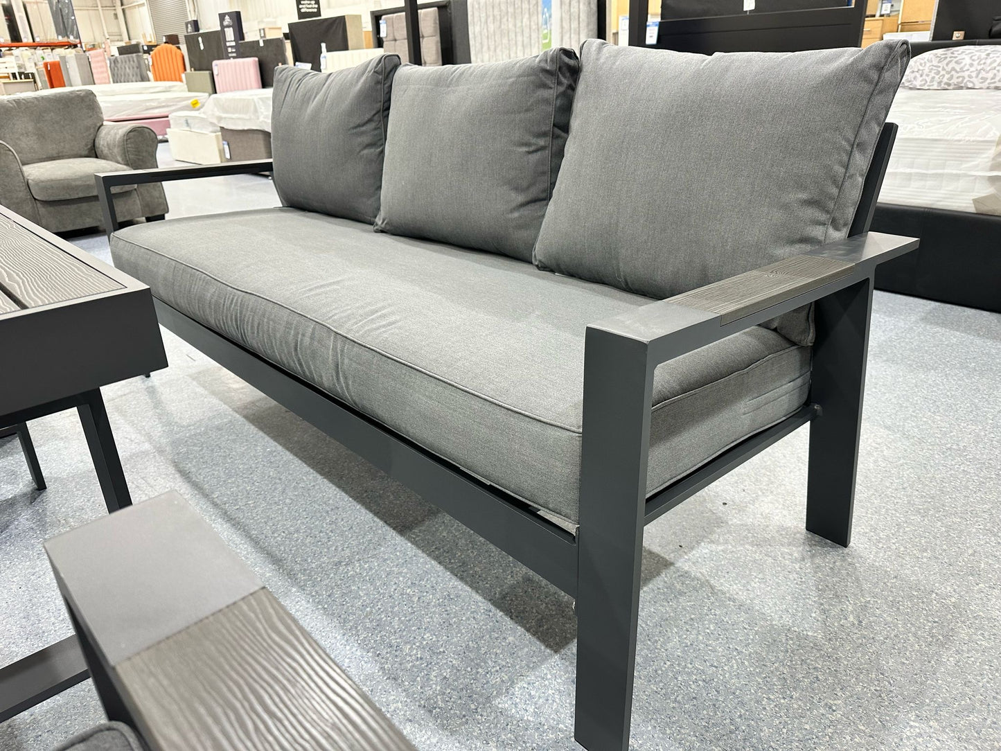 Florida Grey Aluminium 7 Seater Dining Set
