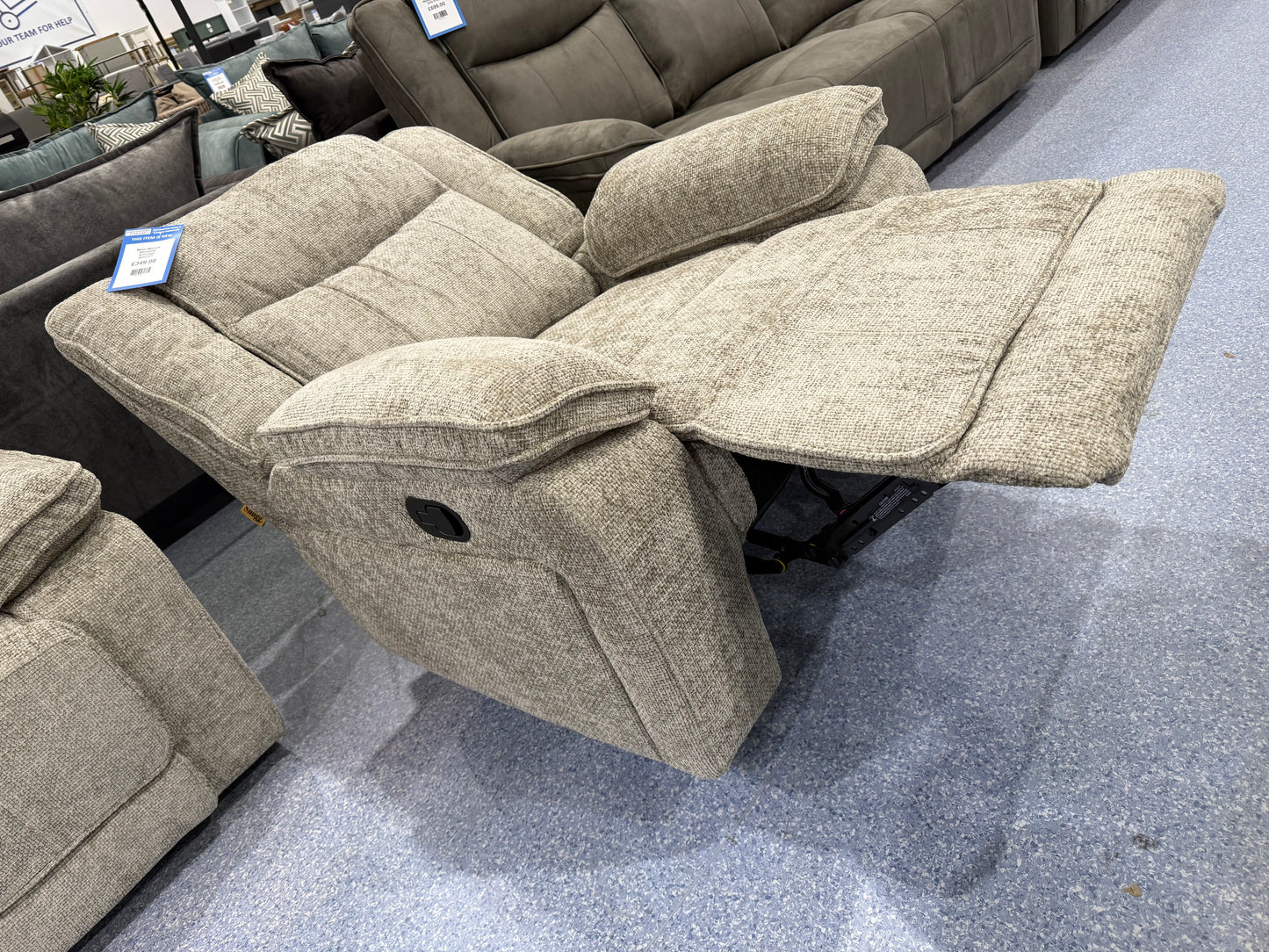 Milan Manual Reclining Armchair BISCUIT