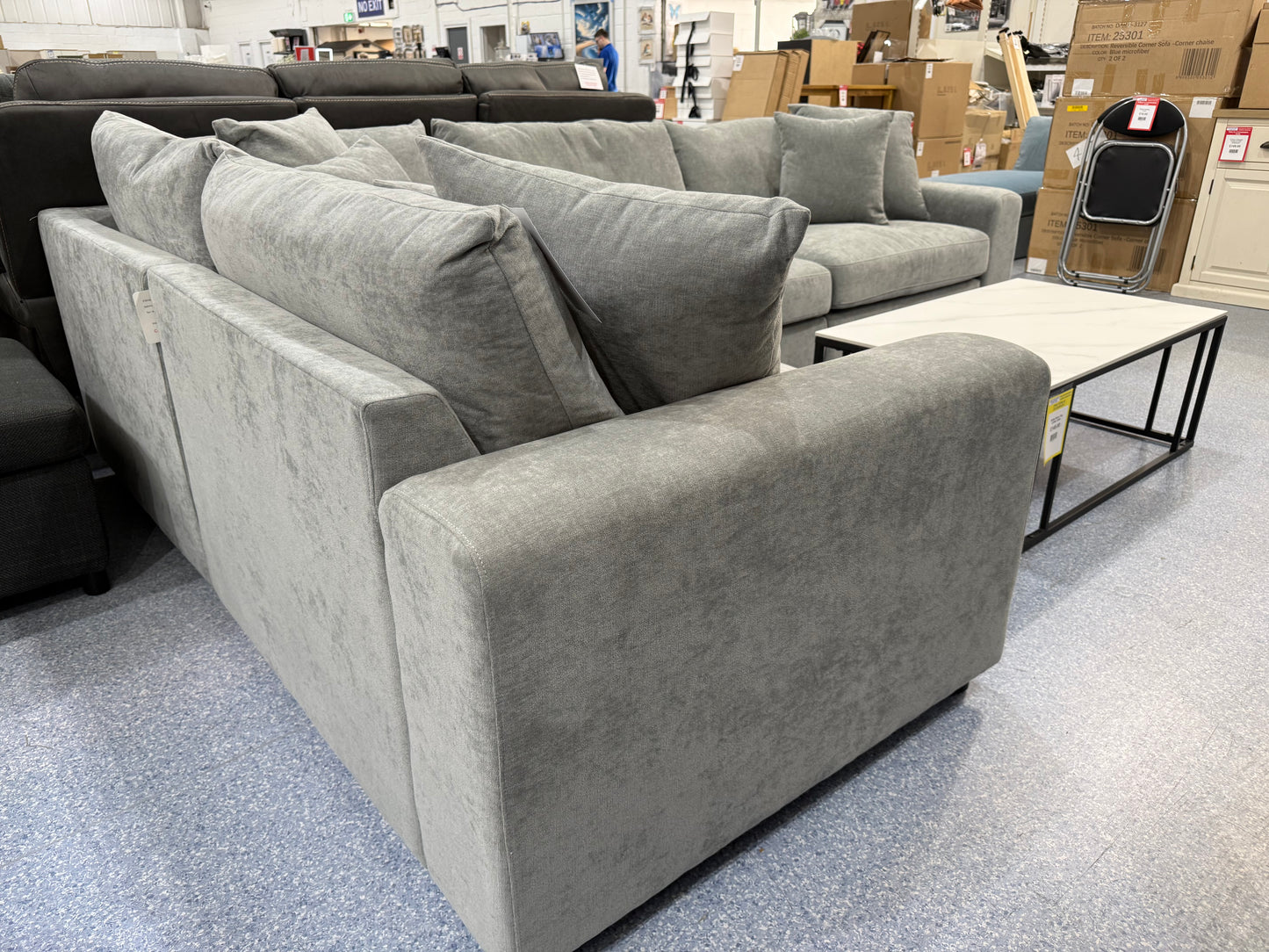Windsor Grey Modular Corner Sofa