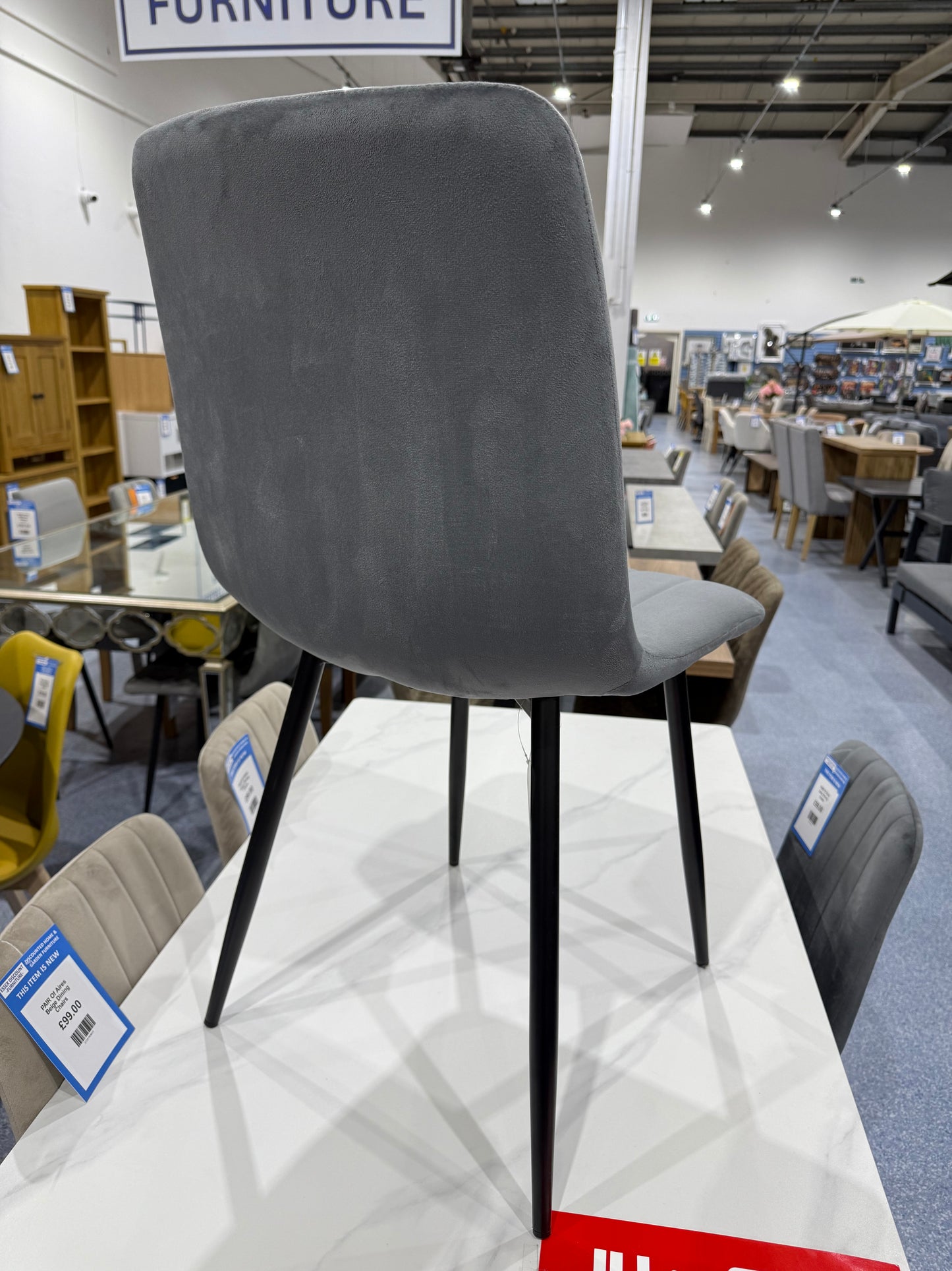 PAIR Aires Dining Chairs GREY