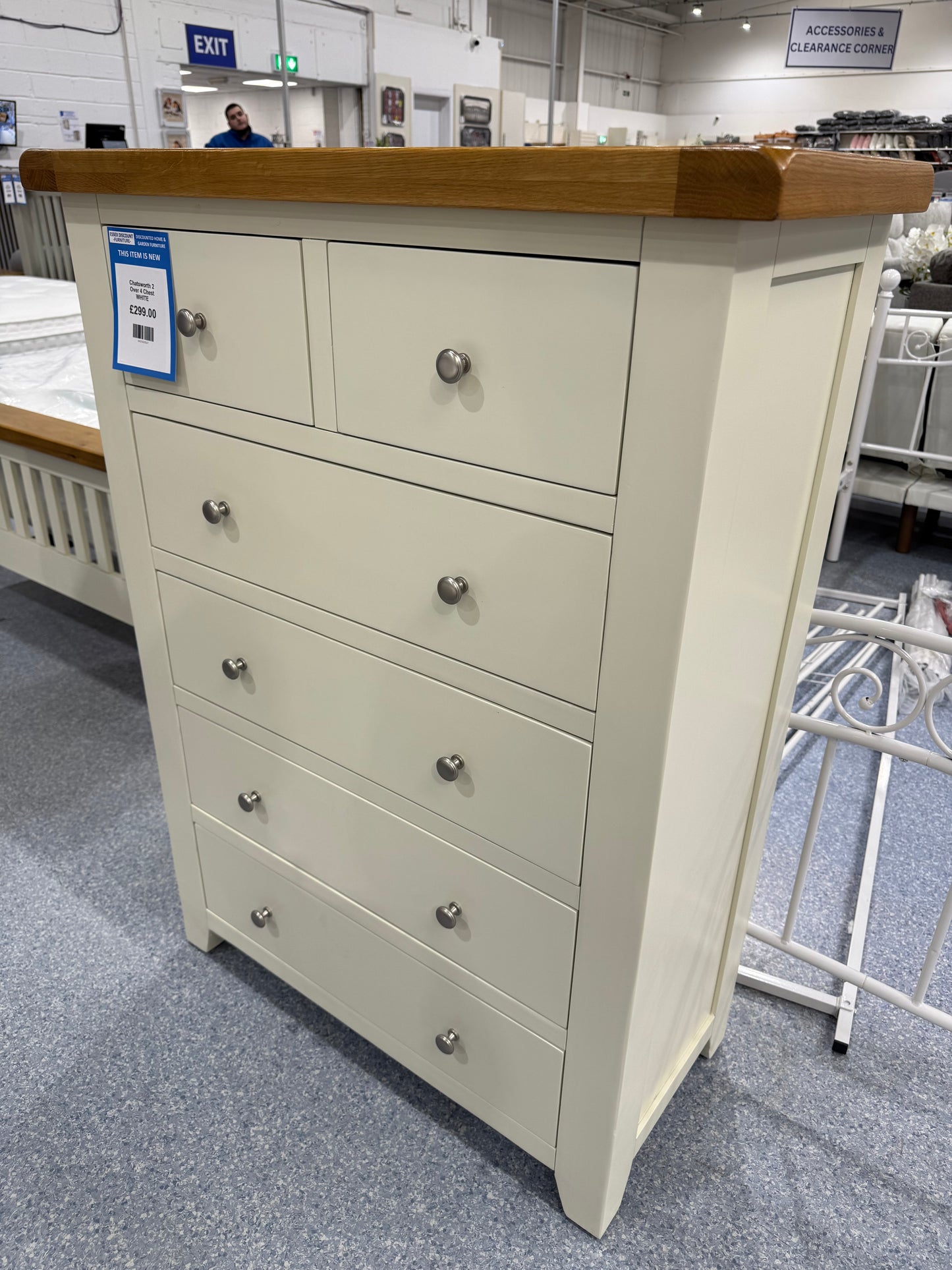 Chatsworth 2 Over 4 Chest WHITE