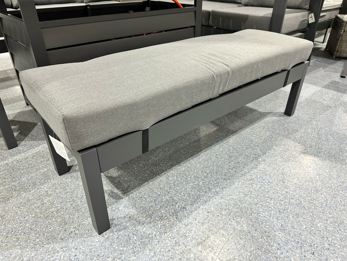 Vegas Grey Aluminium Large Corner Fire Pit Table Set