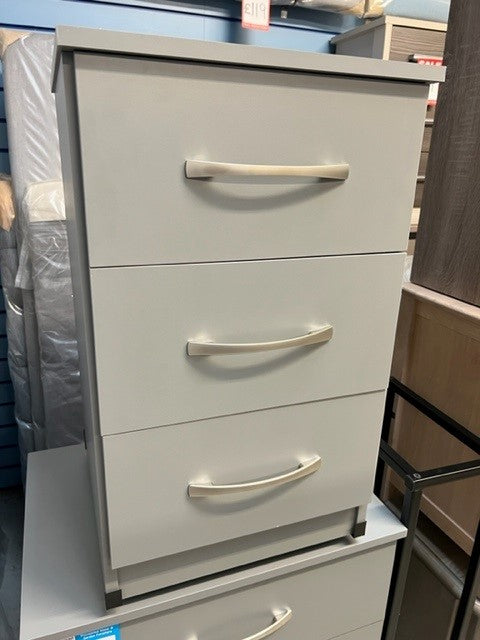 Dusk Grey 3 Drawer Bedside