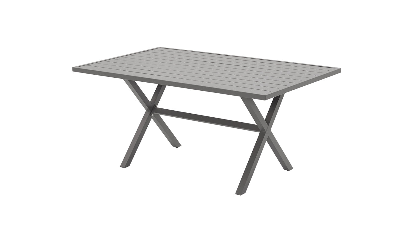 PRE ORDER Vegas Light Grey Aluminium Large Corner Dining Set