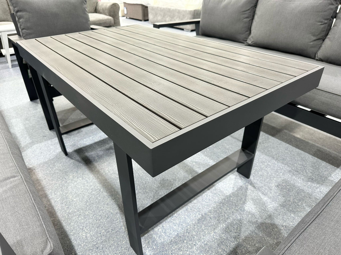 Florida Grey Aluminium 7 Seater Dining Set