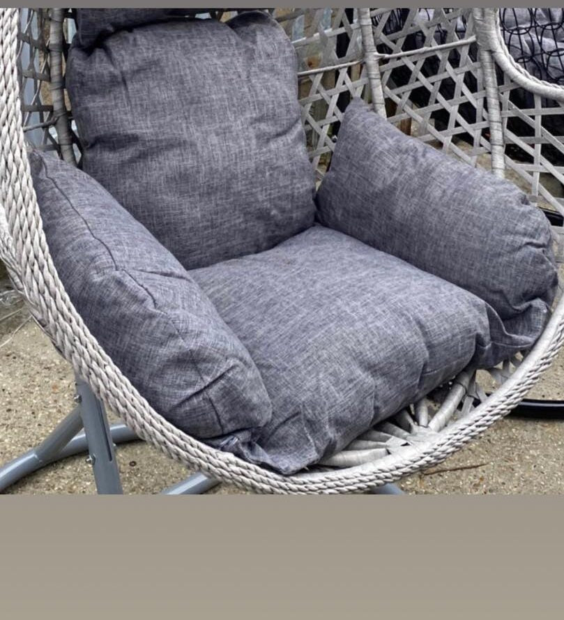 Grey Medium Hanging Egg Chair Cushion ONLY Essex Discount Furniture