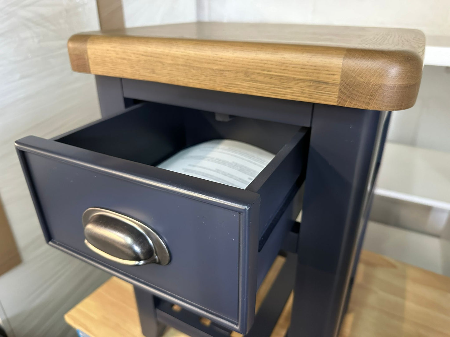 HOP 1 Drawer Bedside Cabinet Blue