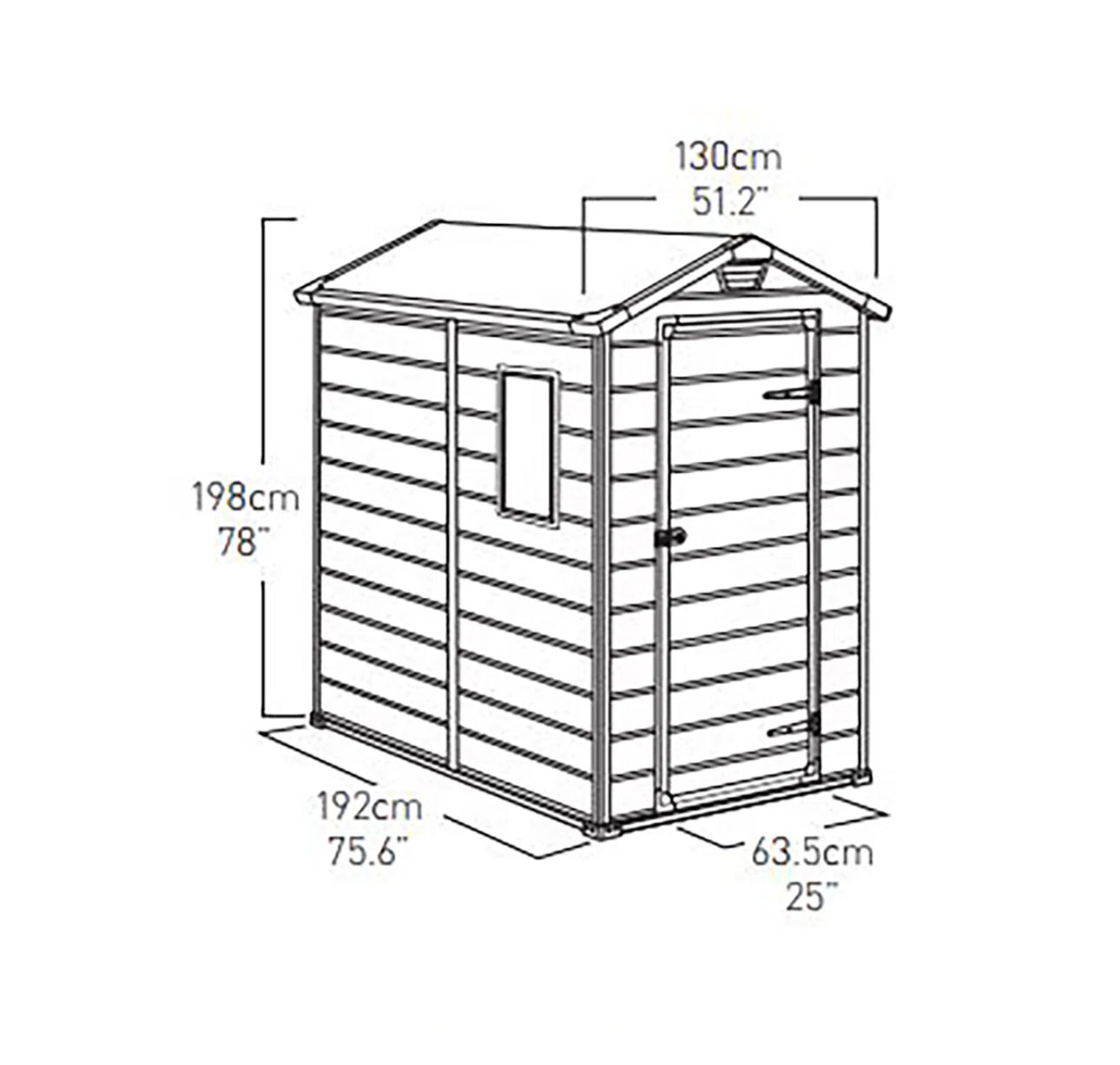 Keter Manor 4x6ft Shed Grey