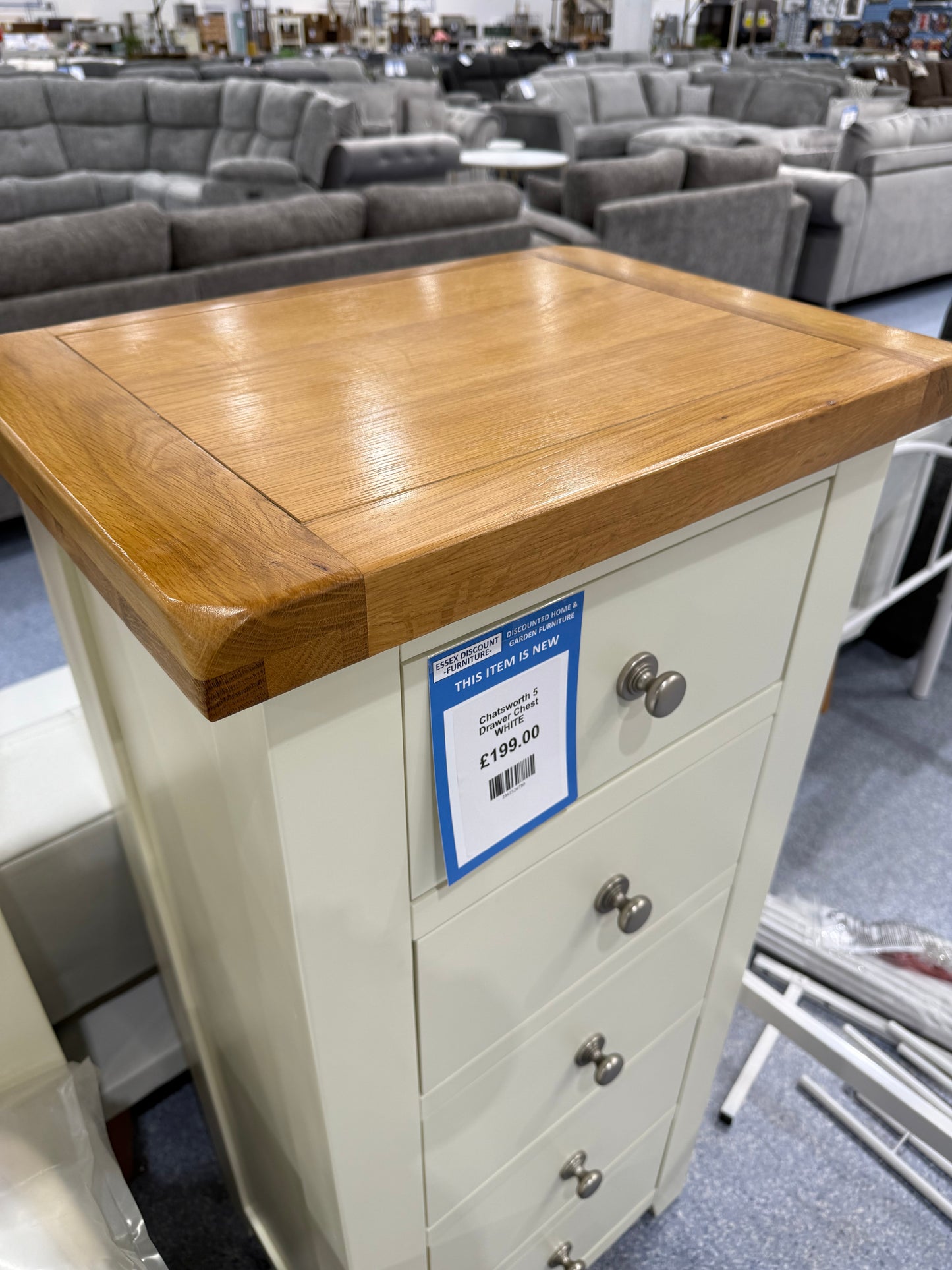Chatsworth 5 Drawer Chest WHITE