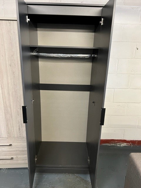 Graphite Grey 2 Door Wardrobe