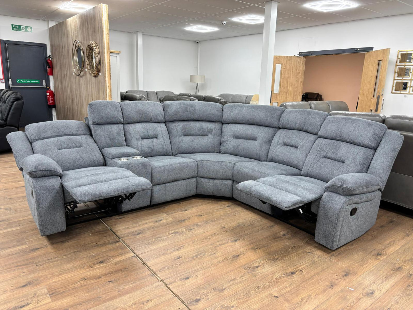 Penelope Grey Corner Reclining Sofa