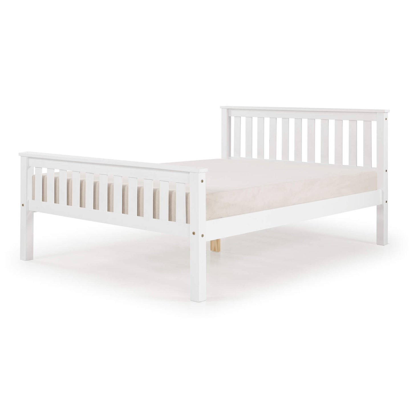 HL Manila High Foot End White Pine Bed Frame