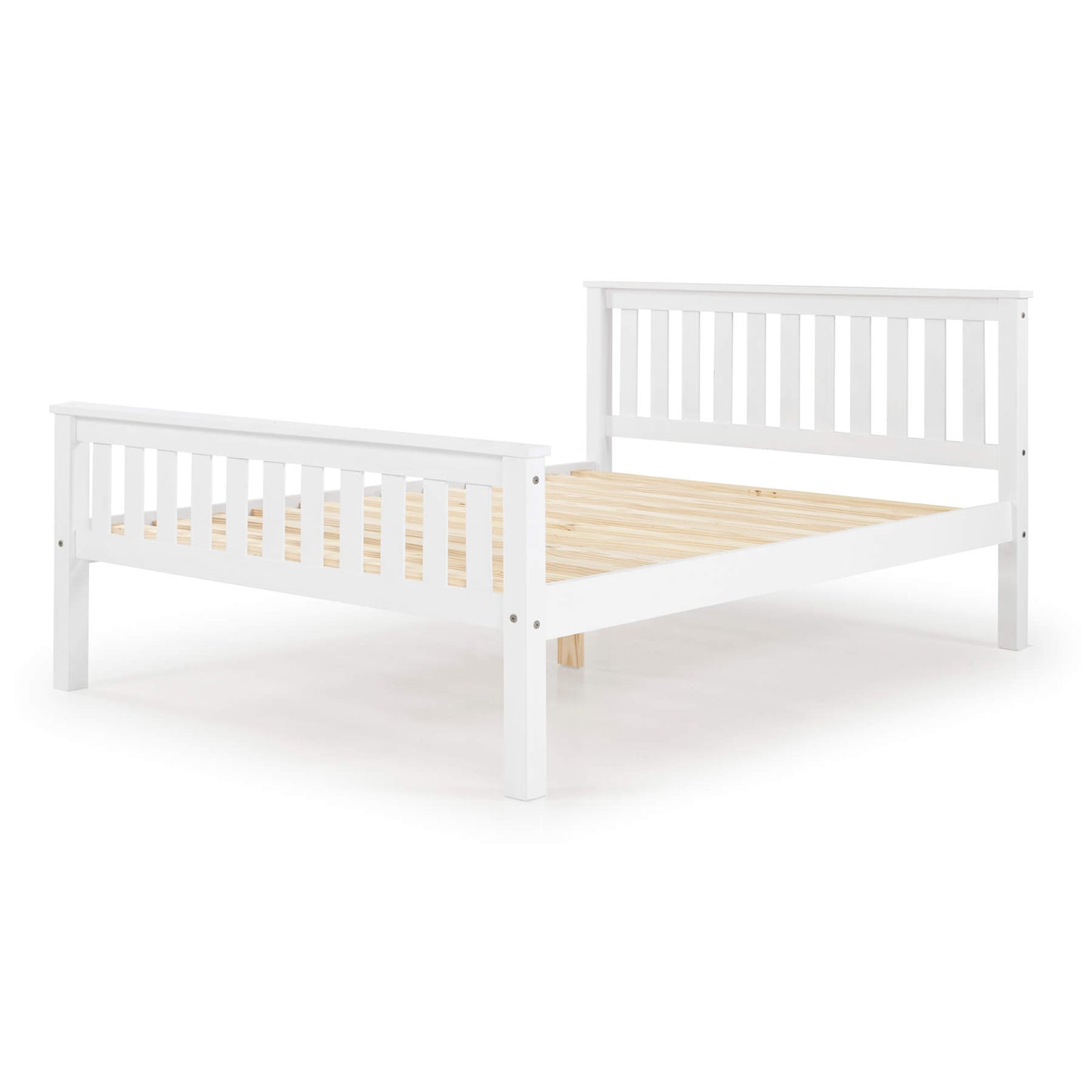 HL Manila High Foot End White Pine Bed Frame