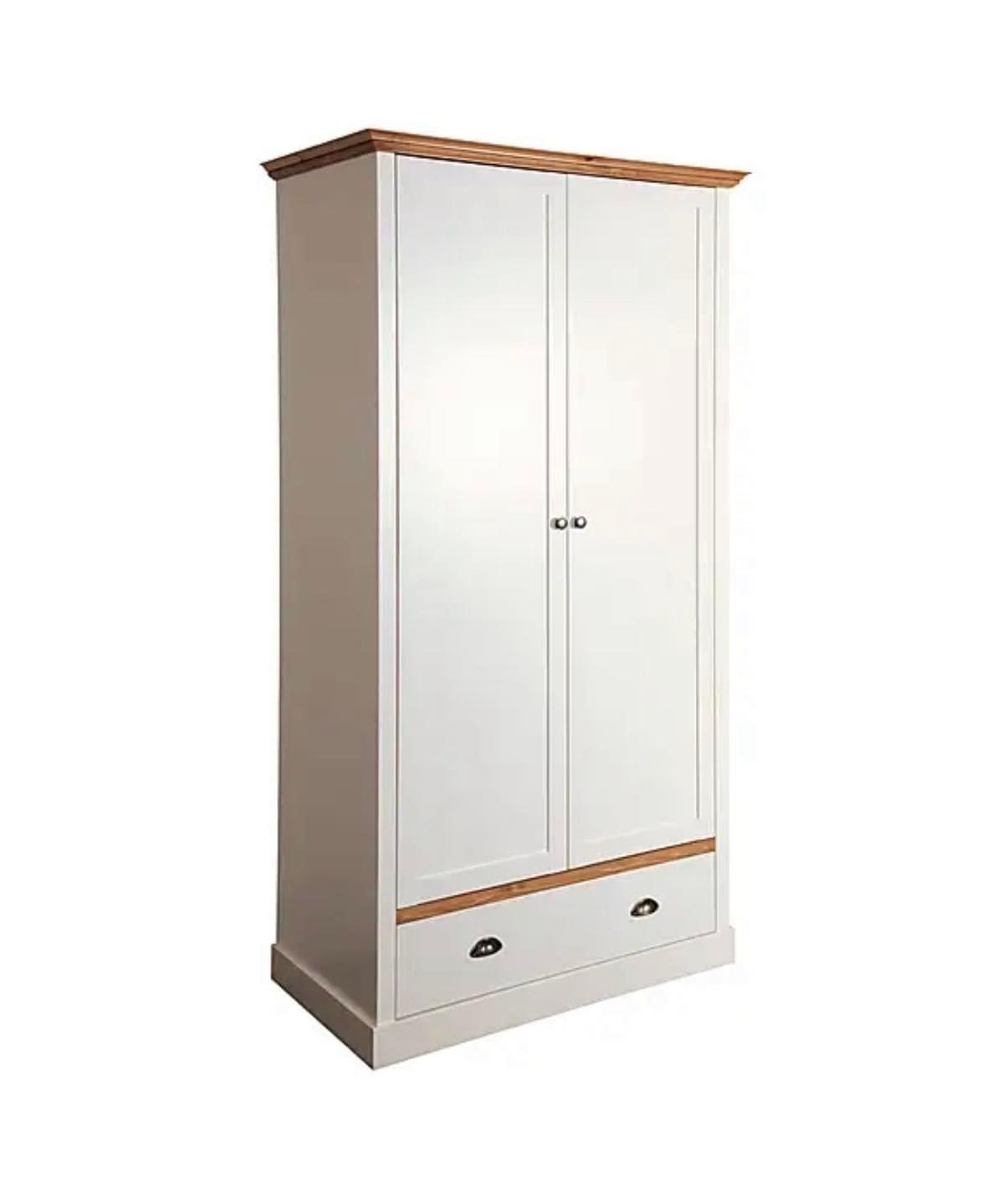 Sandringham 2 Door Wardrobe White And Pine